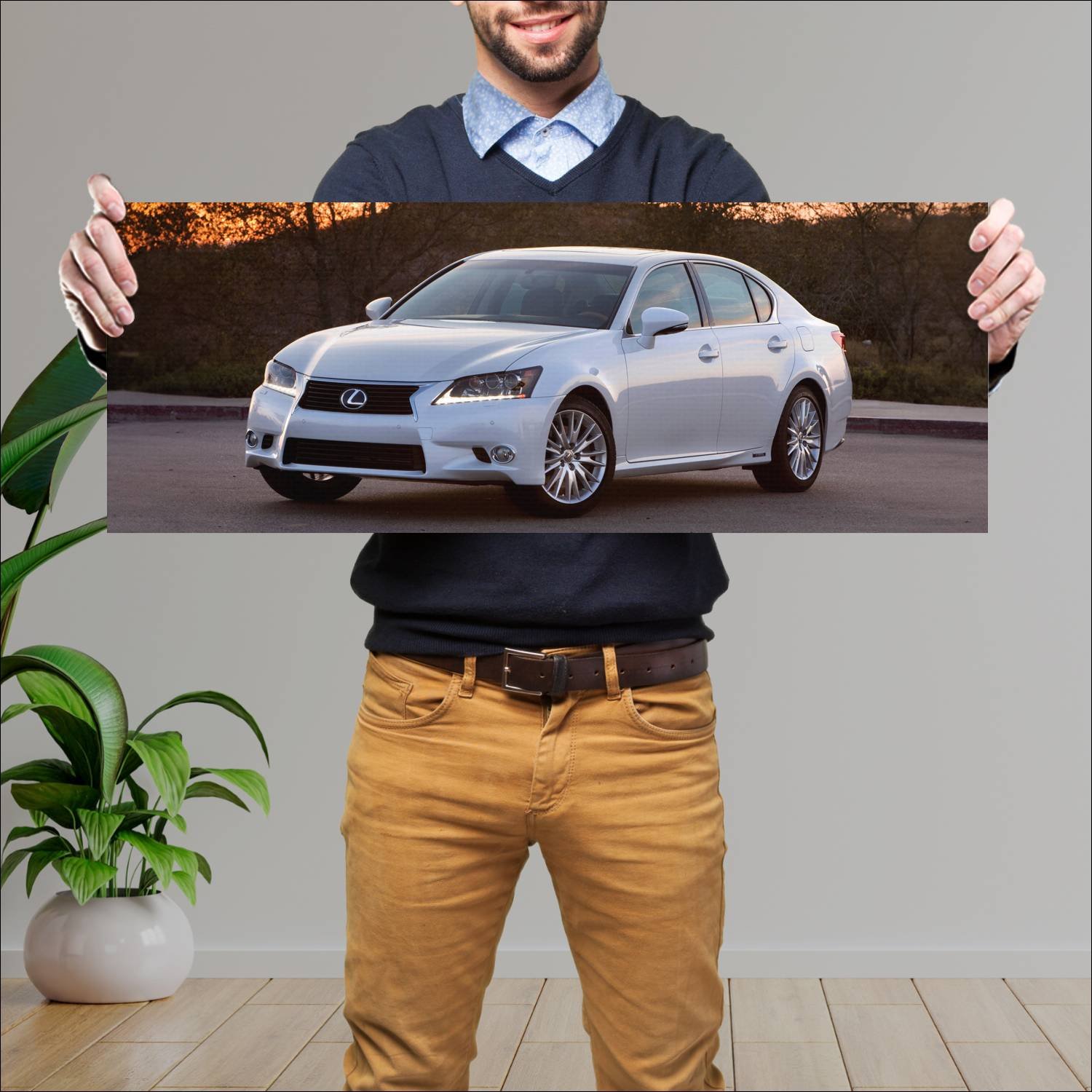 Cuadro grande 30x80cm 2012 lexus gs hybrid us Lexus