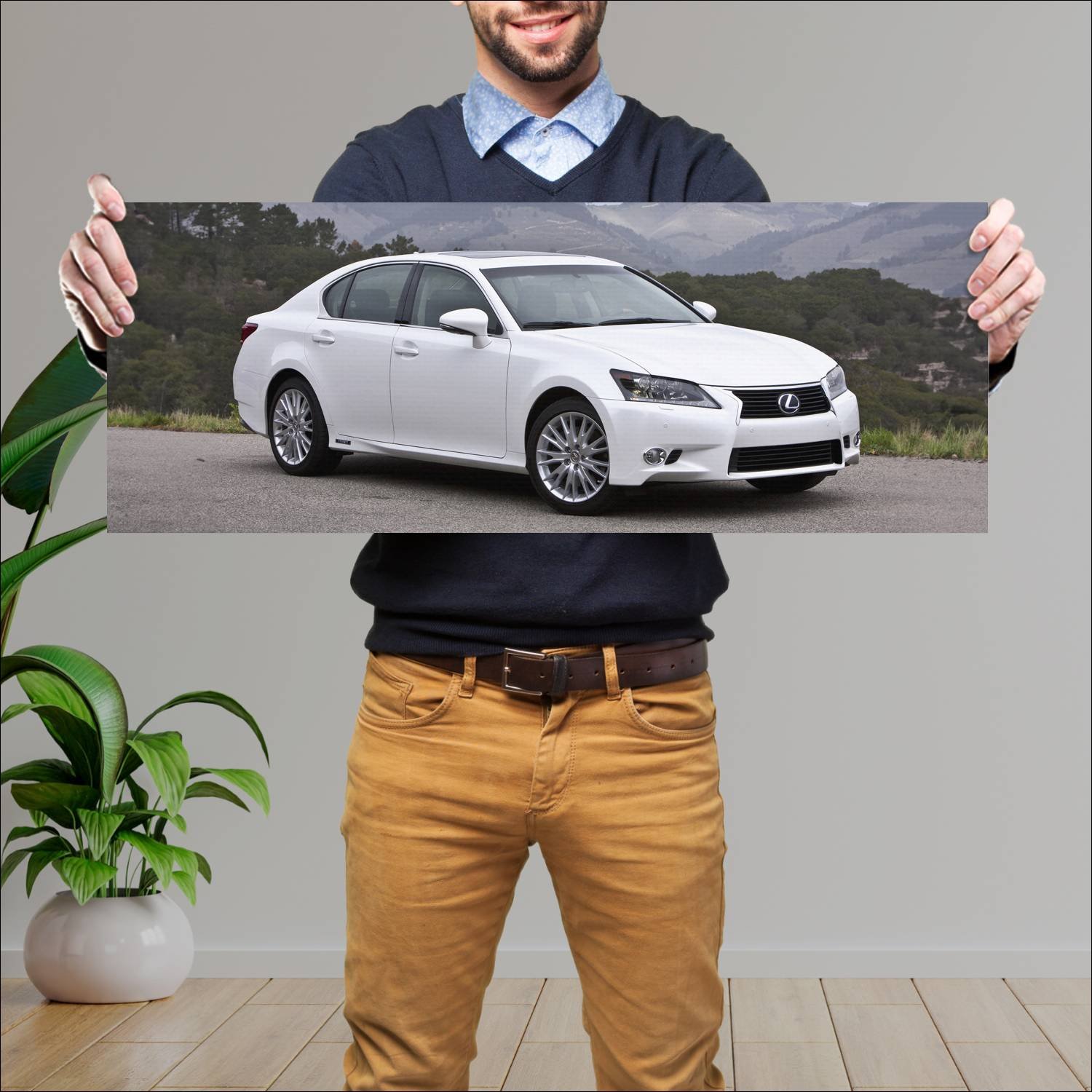 Cuadro grande 30x80cm 2012 lexus gs hybrid us Lexus