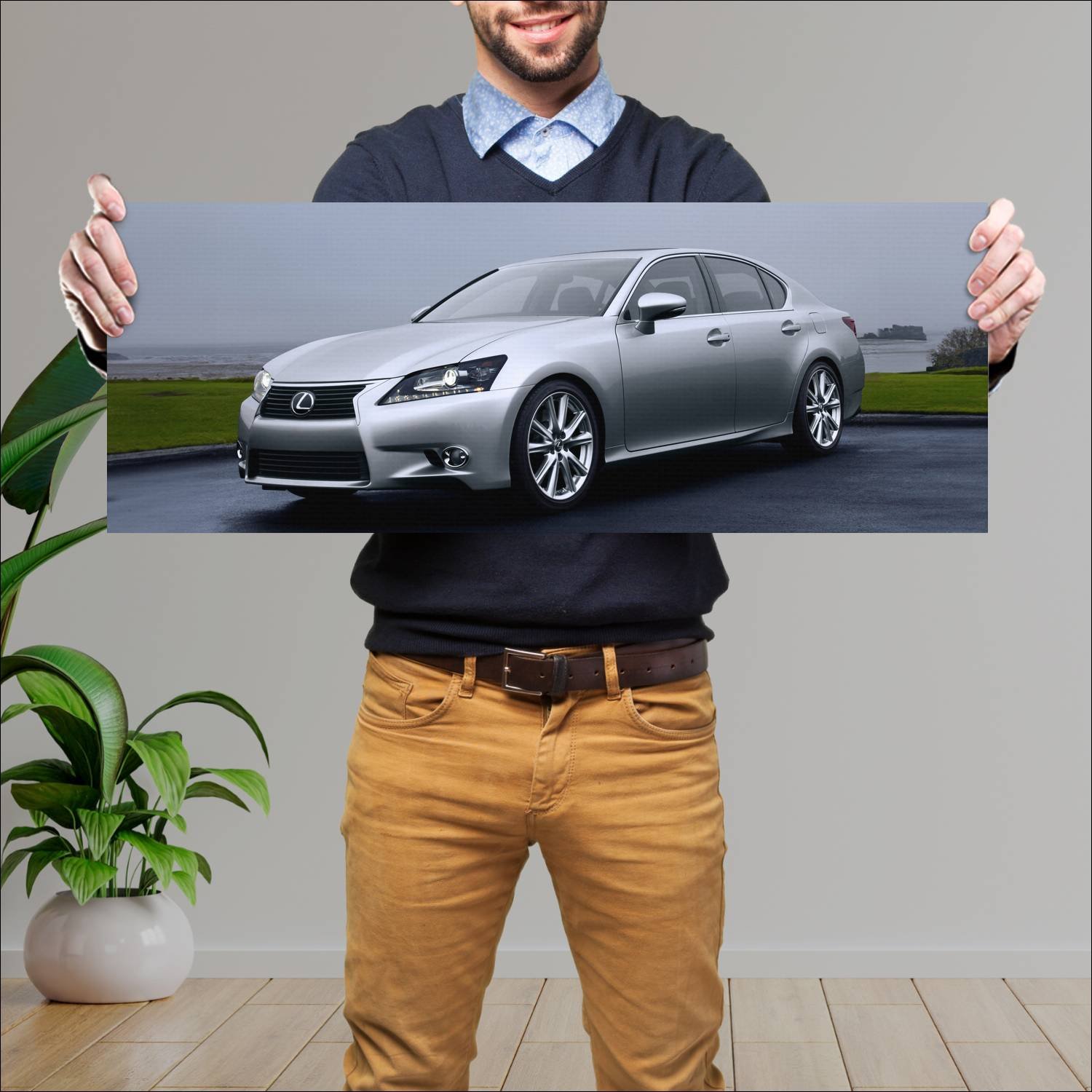 Cuadro grande 30x80cm 2012 lexus gs us auto 278 Lexus