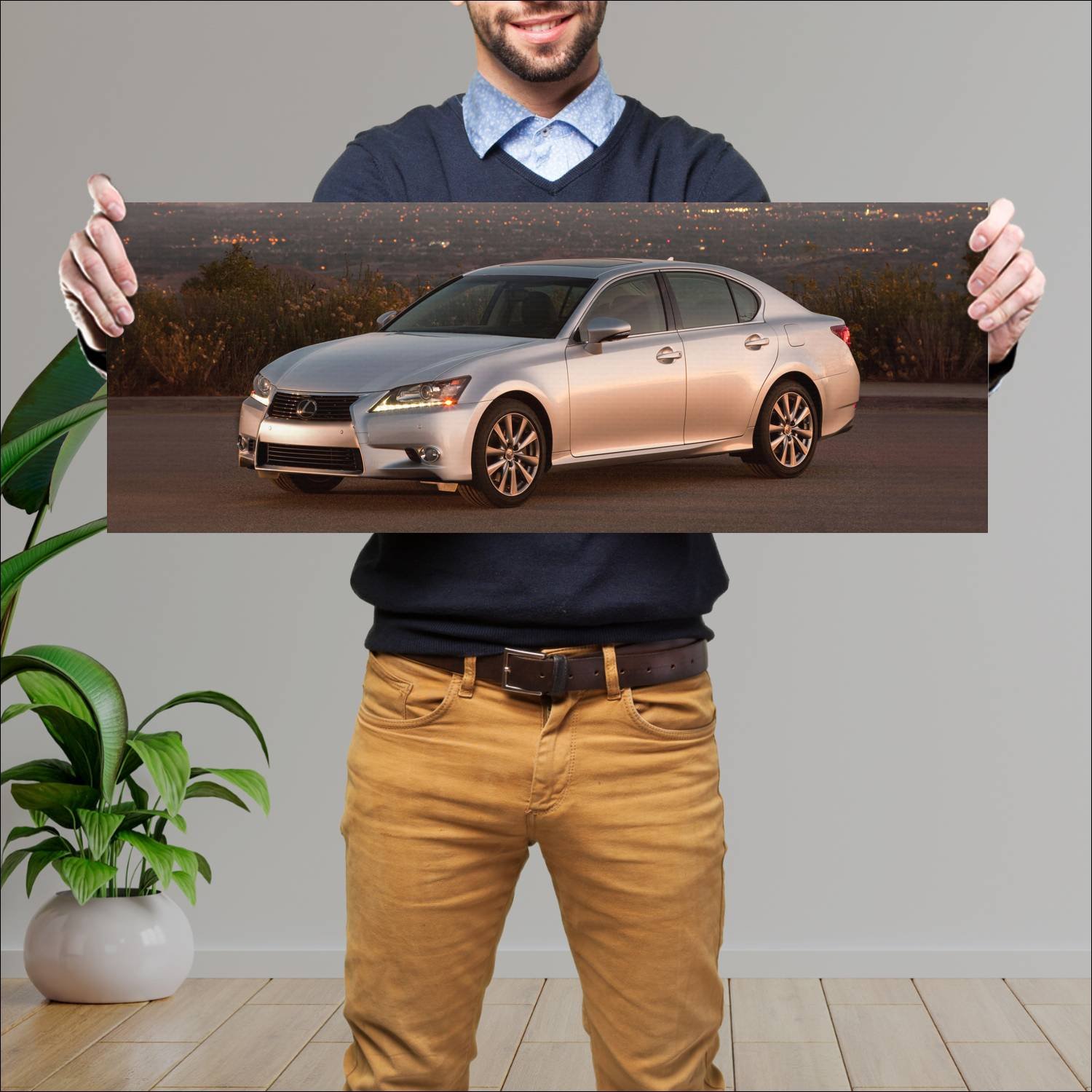 Cuadro grande 30x80cm 2012 lexus gs us auto 279 Lexus