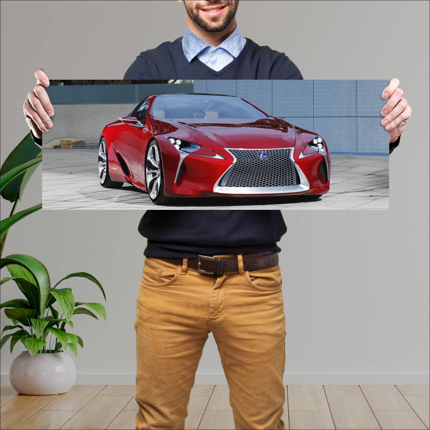 Cuadro grande 30x80cm 2012 lexus lf lc concept 686 286 Lexus