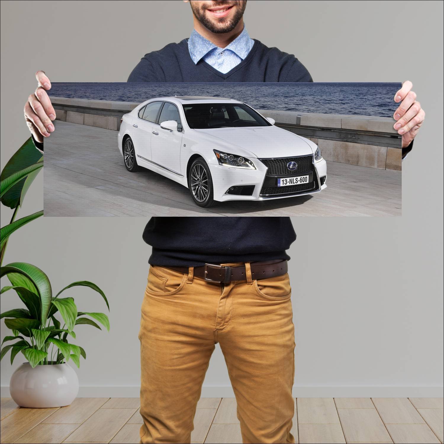 Cuadro grande 30x80cm 2012 lexus ls hybrid f sport 290 Lexus