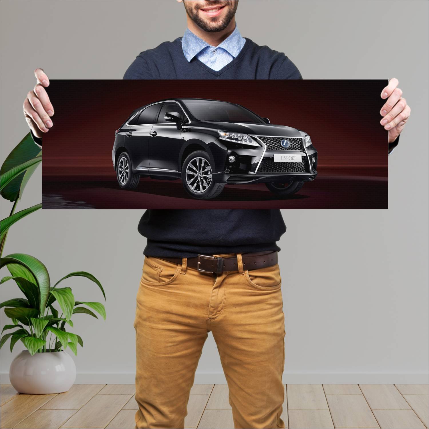 Cuadro grande 30x80cm 2012 lexus rx hybrid f sport 298 Lexus