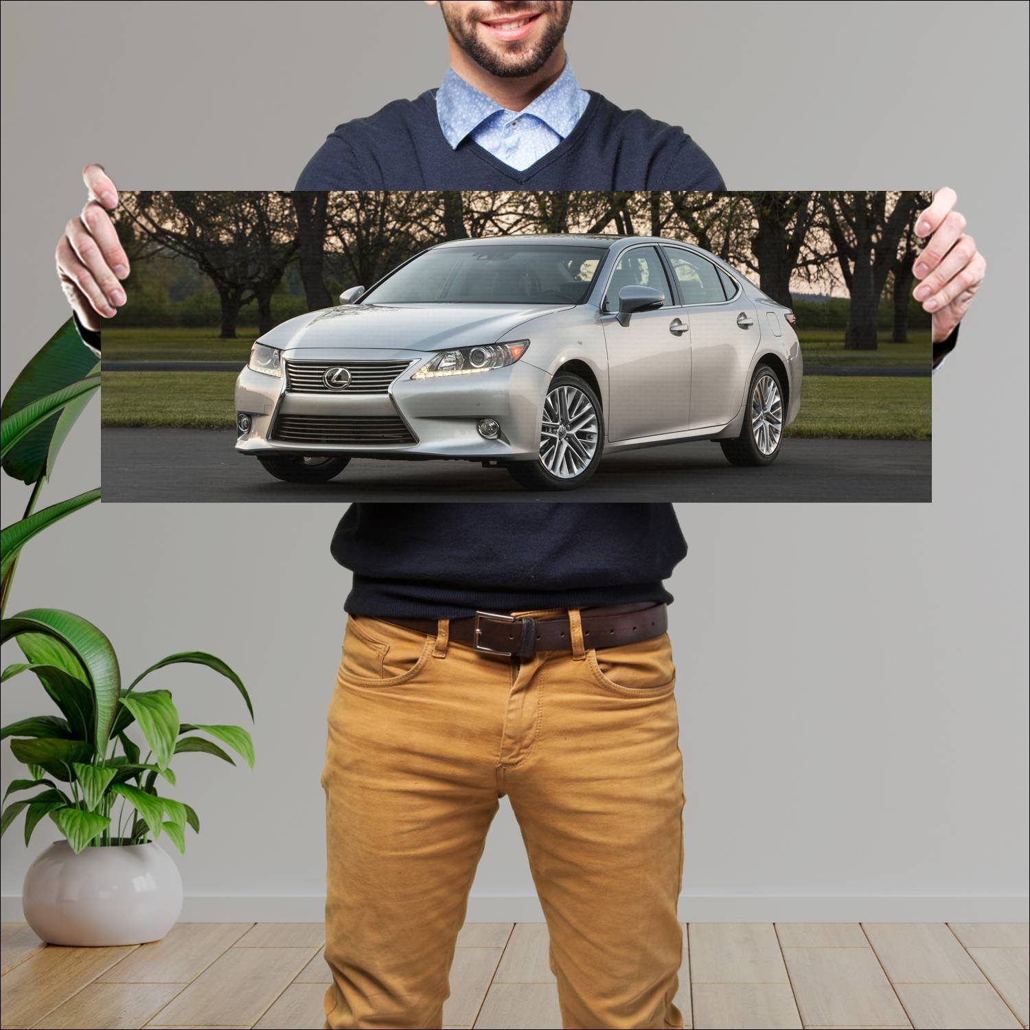 Cuadro grande 30x80cm 2013 lexus es auto 301 Lexus