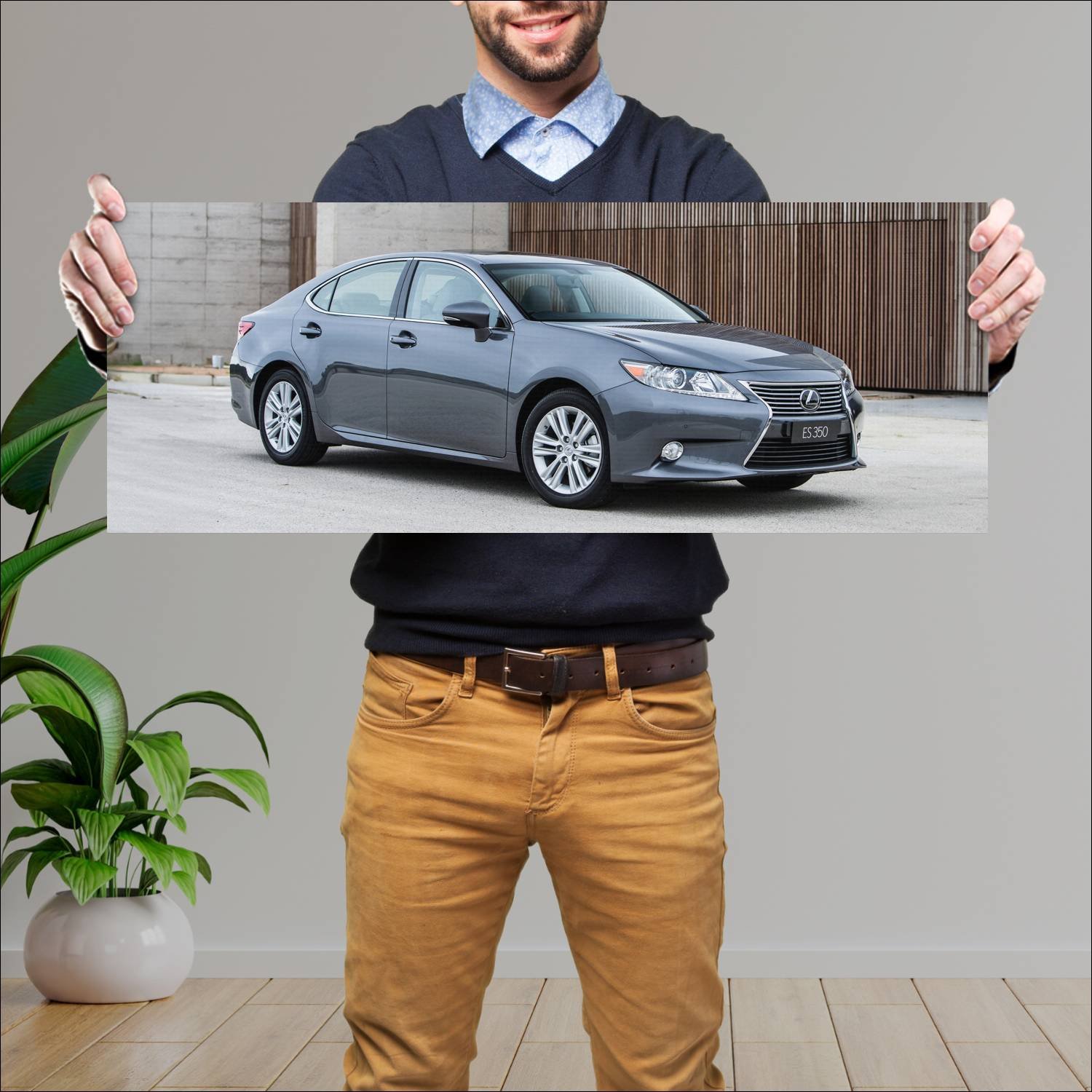 Cuadro grande 30x80cm 2013 lexus es au auto 302 Lexus