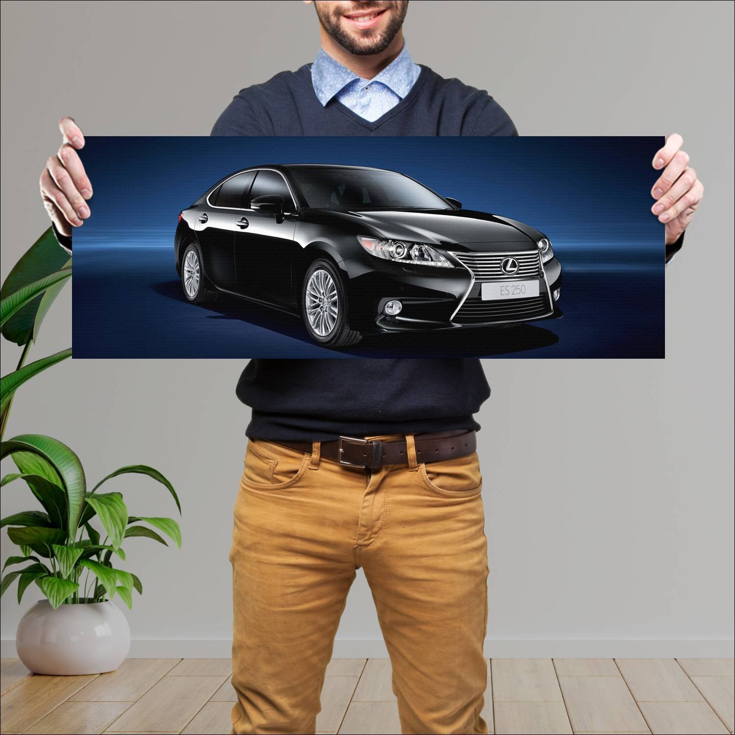 Cuadro grande 30x80cm 2013 lexus es cn auto 303 Lexus