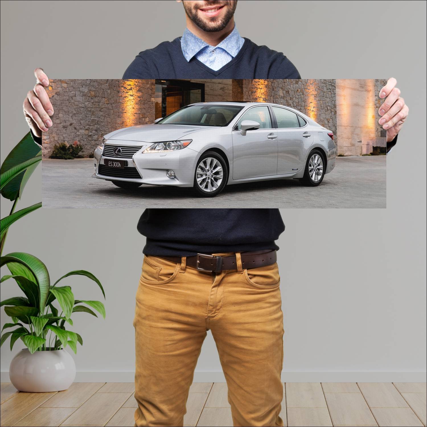 Cuadro grande 30x80cm 2013 lexus es hybrid au Lexus