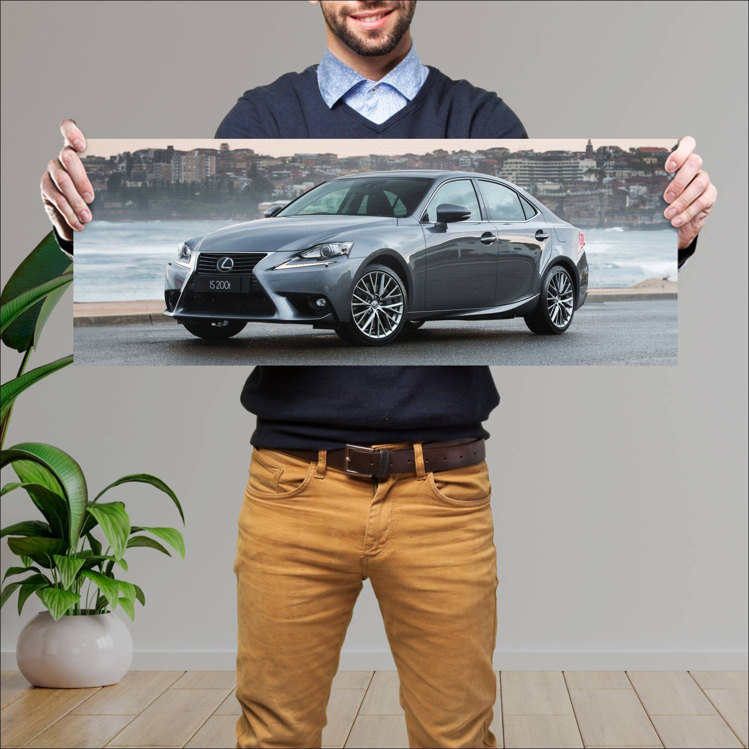 Cuadro grande 30x80cm 2013 lexus is au auto 311 Lexus