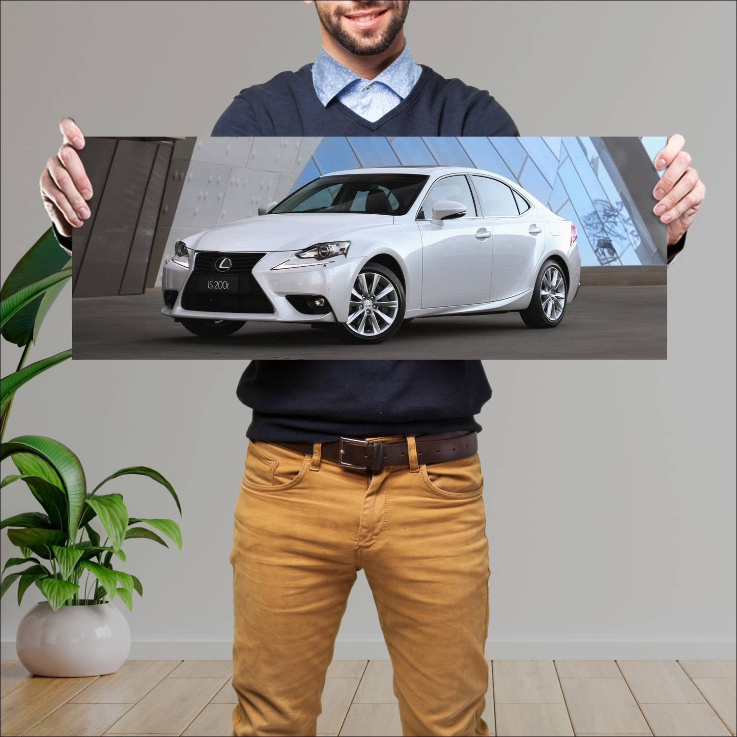 Cuadro grande 30x80cm 2013 lexus is au auto 312 Lexus