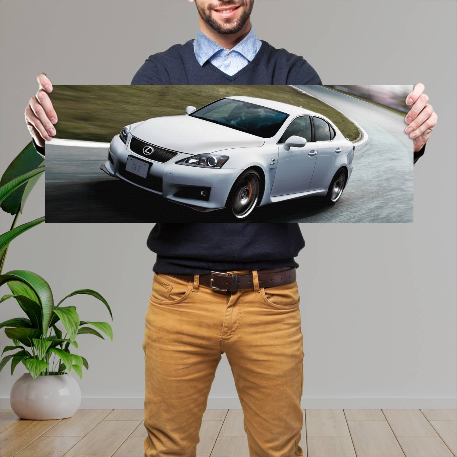 Cuadro grande 30x80cm 2013 lexus is f dynamic spor 313 Lexus