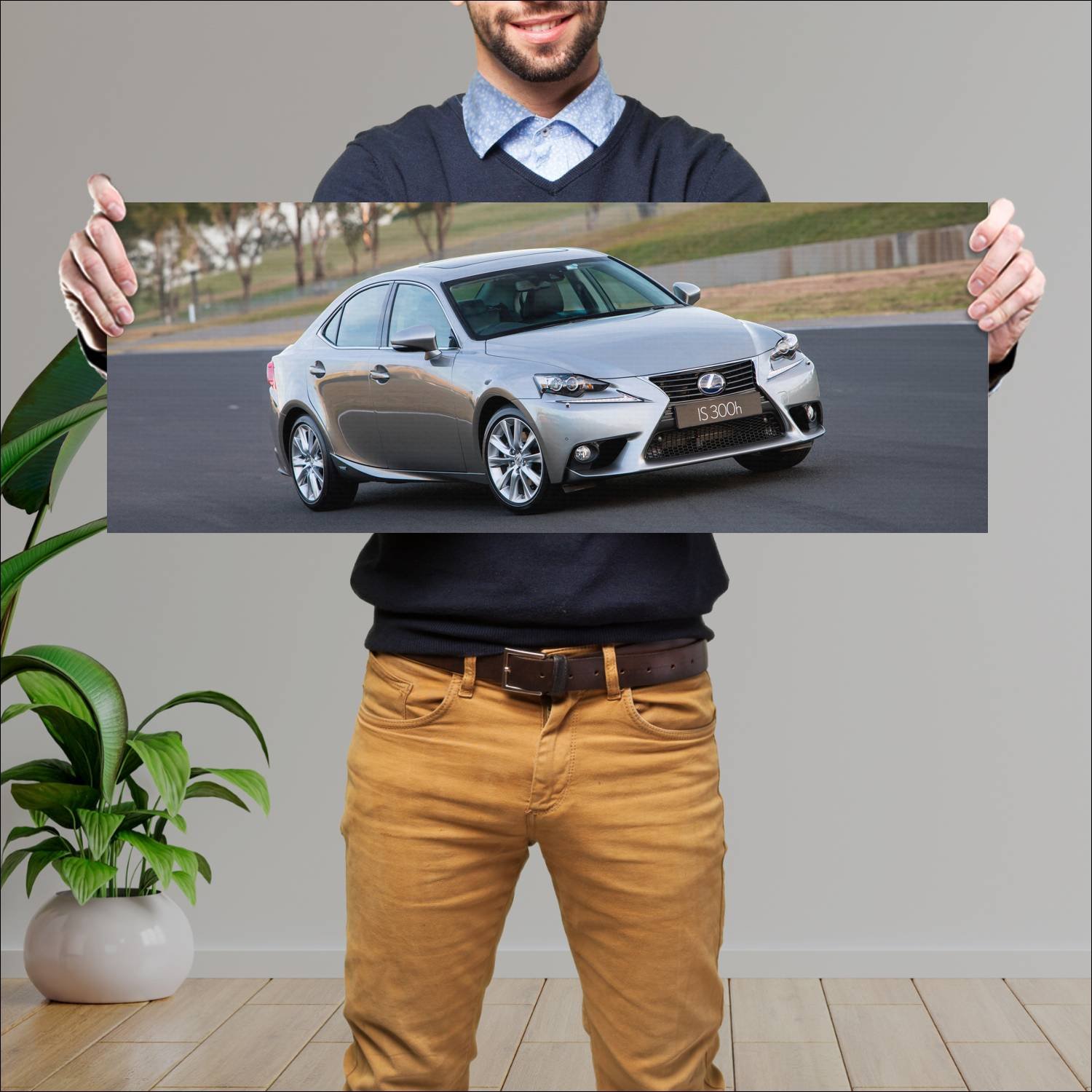 Cuadro grande 30x80cm 2013 lexus is hybrid au Lexus