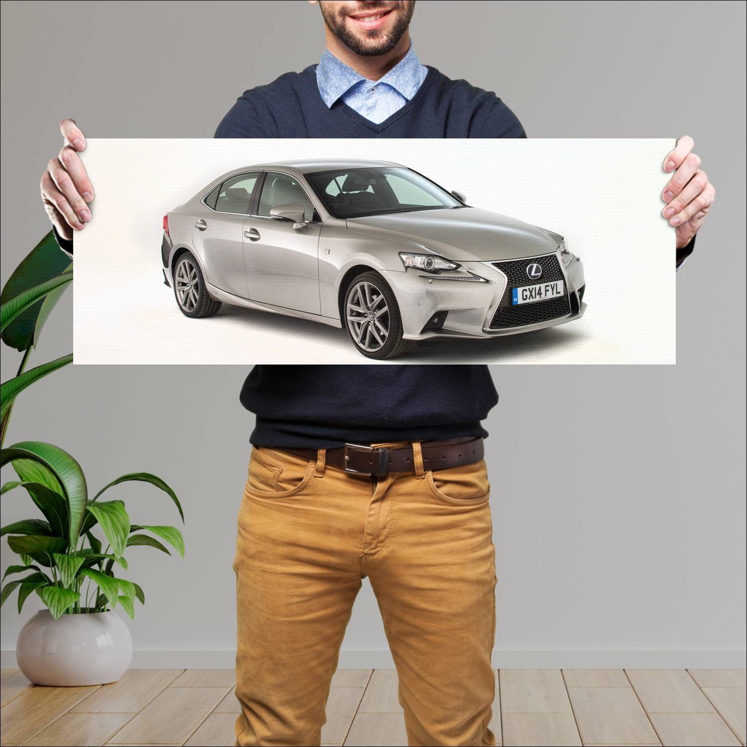 Cuadro grande 30x80cm 2013 lexus is hybrid f sport 325 Lexus
