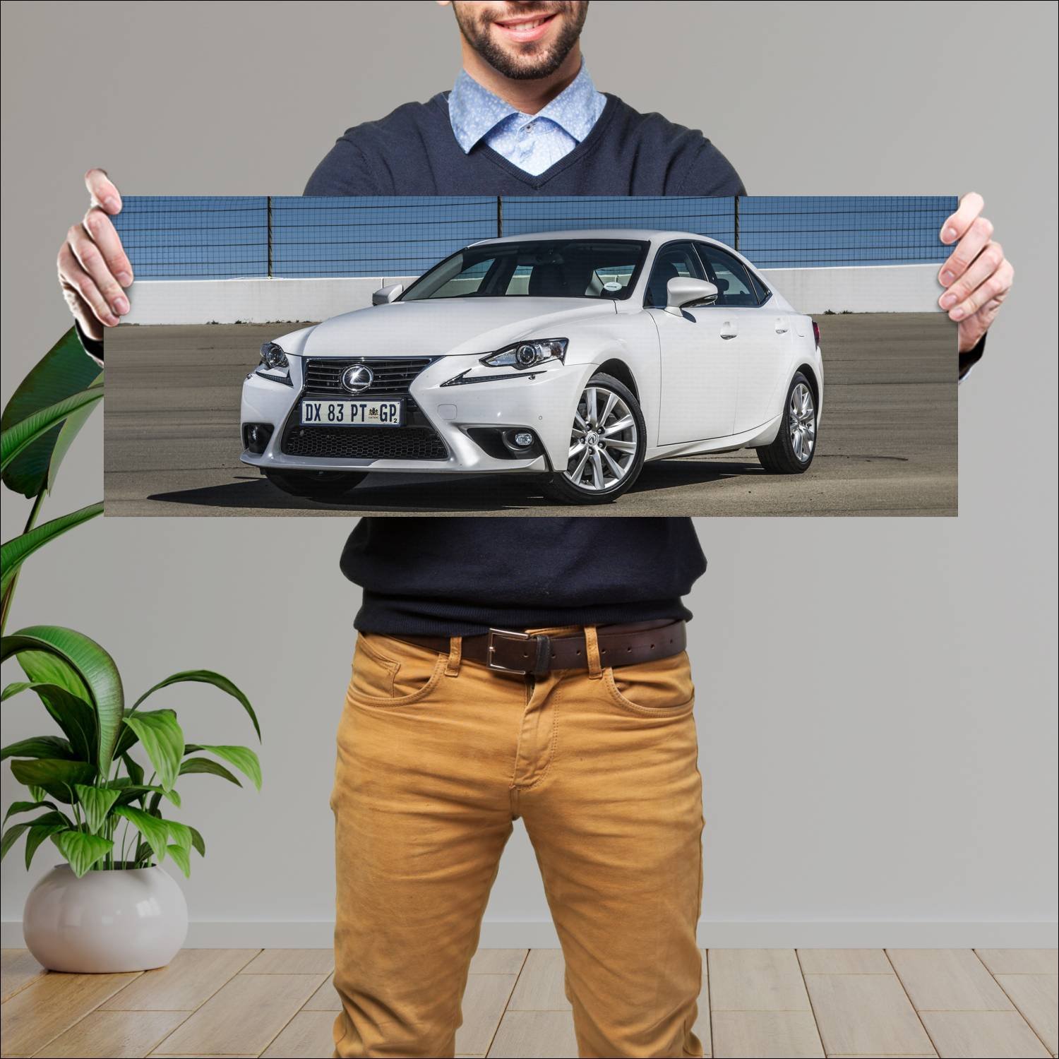 Cuadro grande 30x80cm 2013 lexus is za auto 329 Lexus