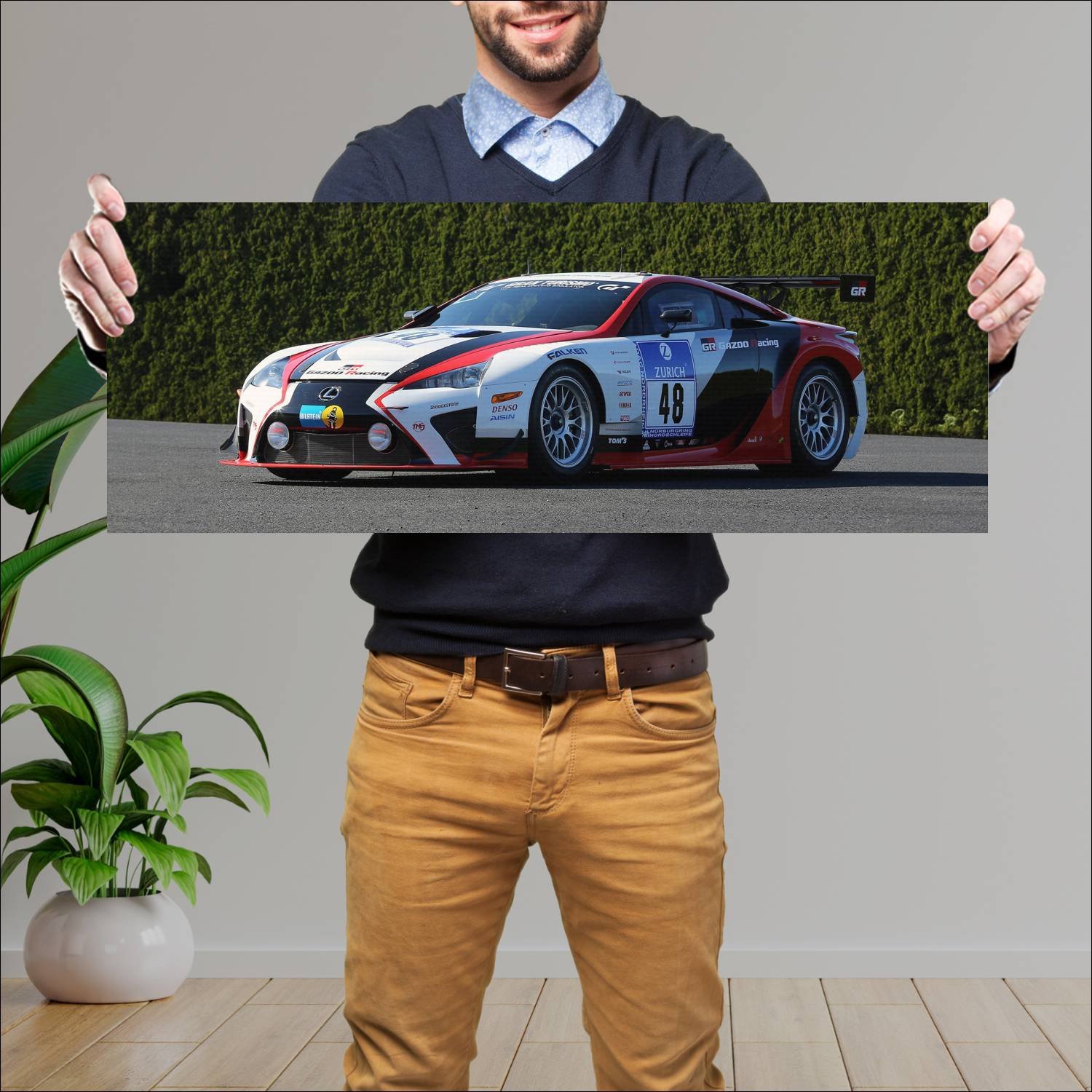 Cuadro grande 30x80cm 2013 lexus lfa 24h nurburgri 333 Lexus