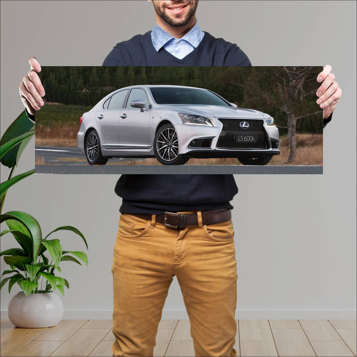 Cuadro grande 30x80cm 2013 lexus ls hybrid f sport 335 Lexus