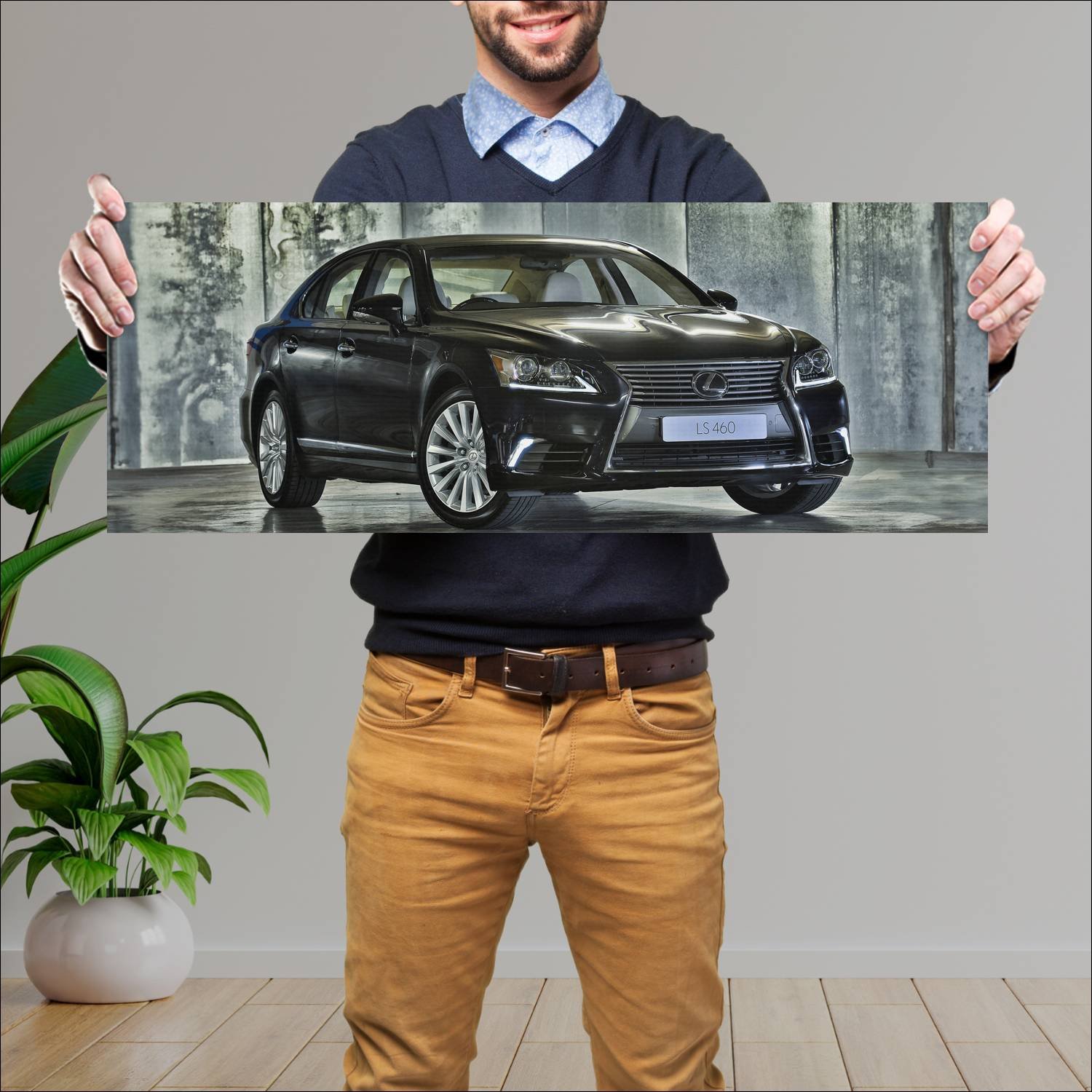 Cuadro grande 30x80cm 2013 lexus ls za auto 337 Lexus