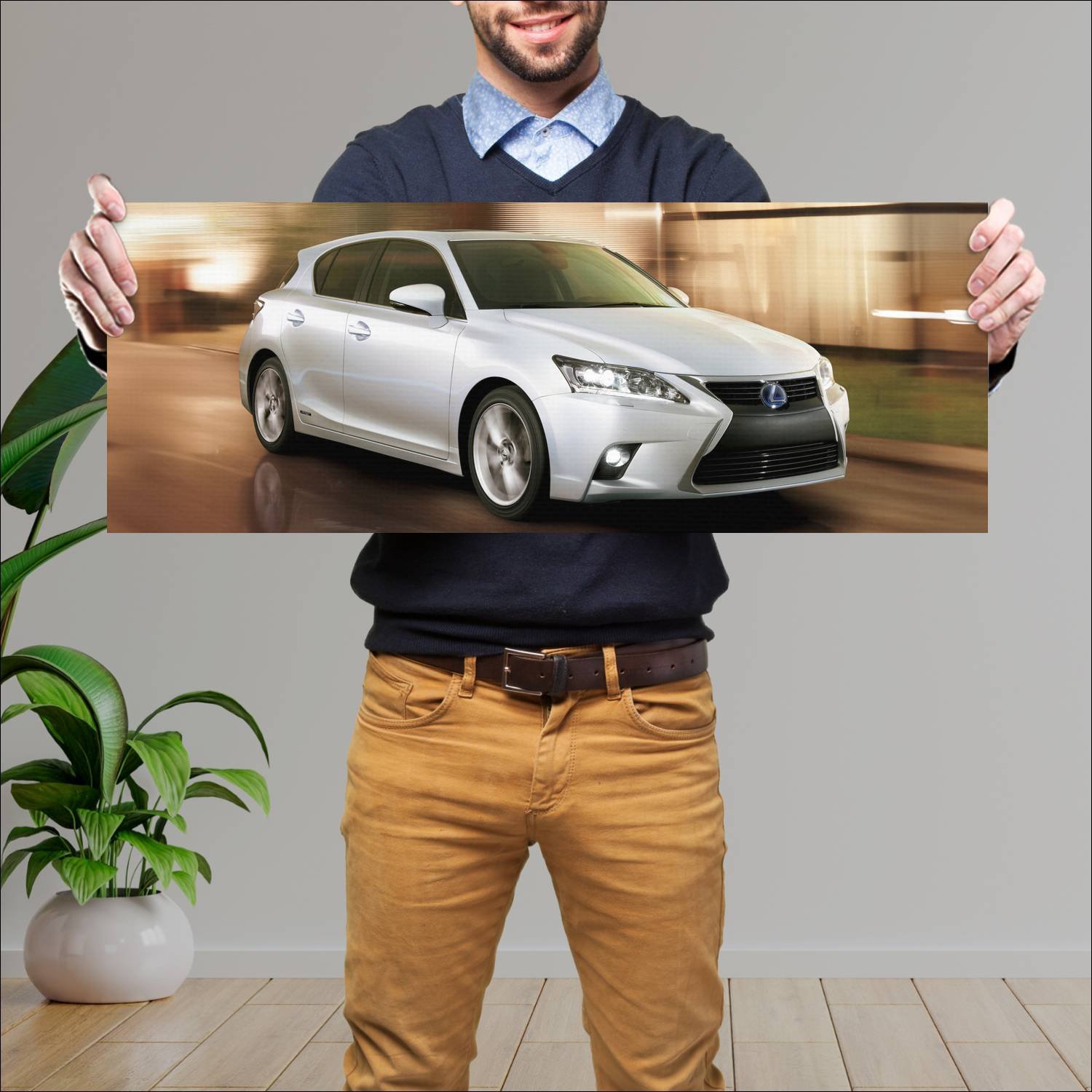 Cuadro grande 30x80cm 2014 lexus ct hybrid auto 346 Lexus