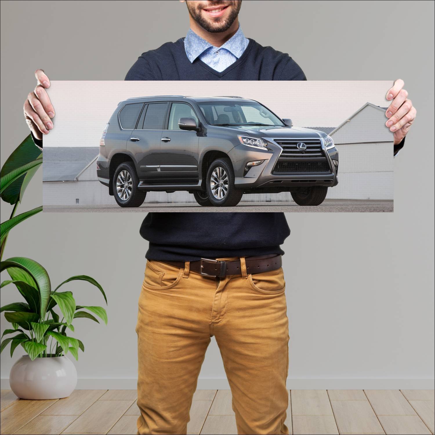 Cuadro grande 30x80cm 2014 lexus gx auto 357 Lexus