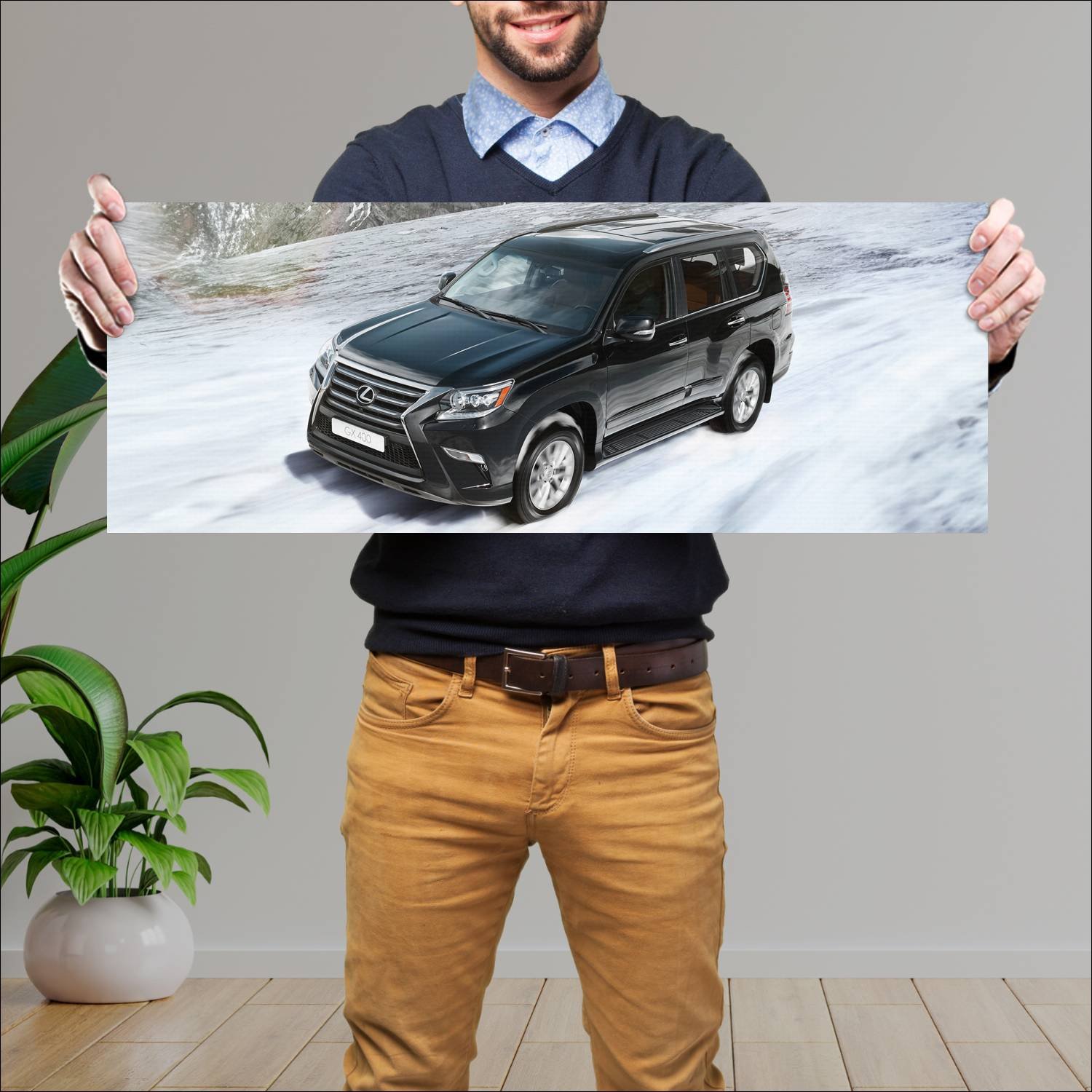 Cuadro grande 30x80cm 2014 lexus gx cn auto 358 Lexus