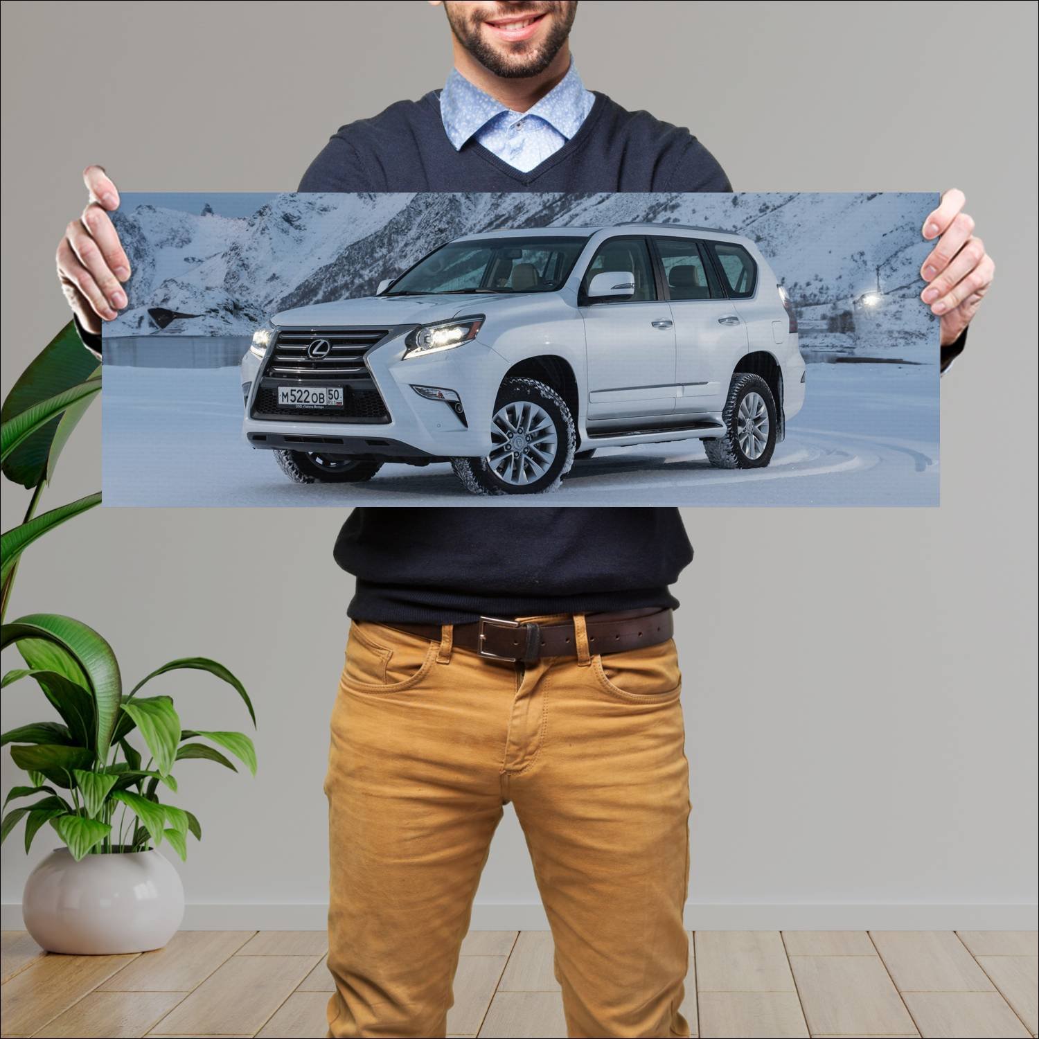 Cuadro grande 30x80cm 2014 lexus gx ru auto 359 Lexus