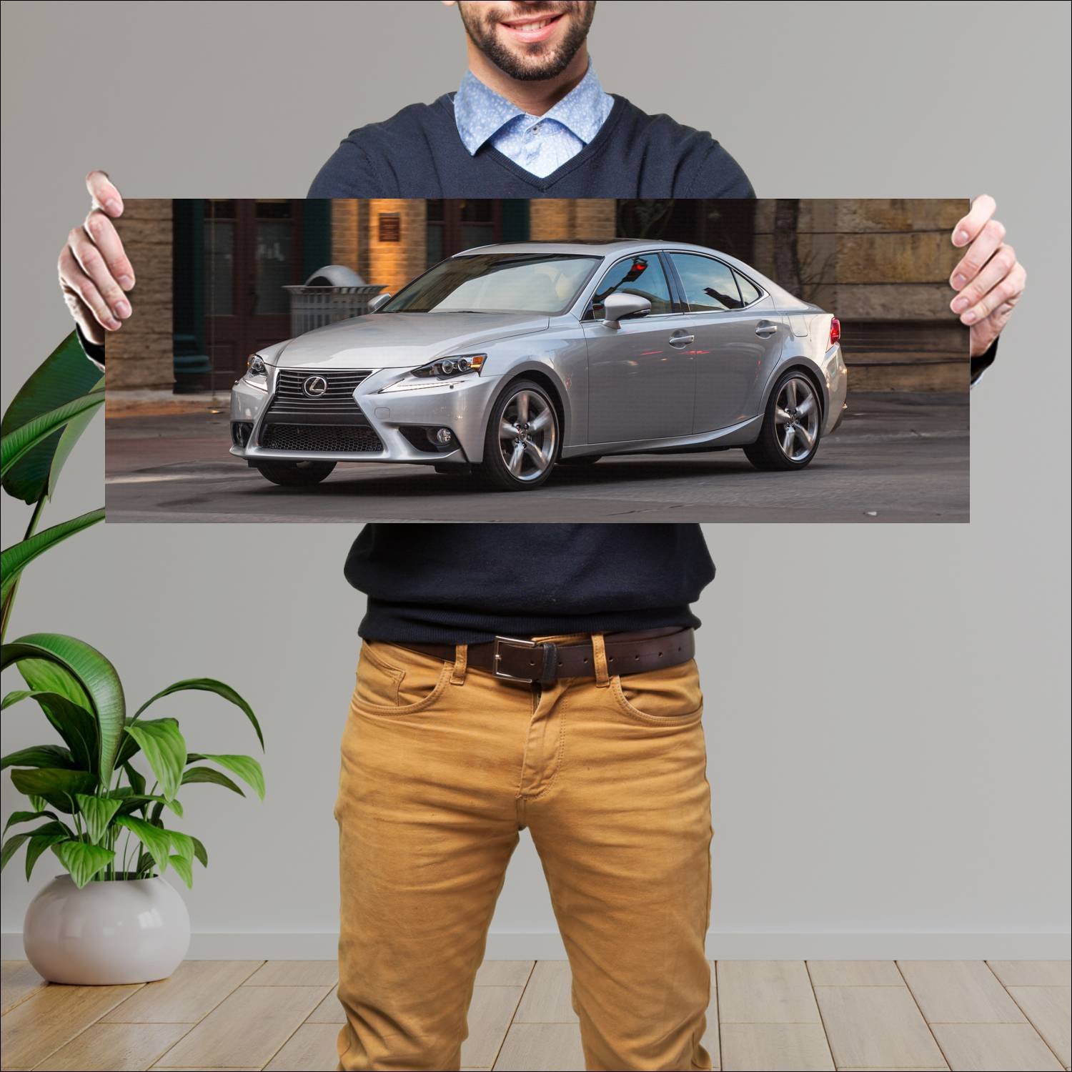 Cuadro grande 30x80cm 2014 lexus is us auto 362 Lexus