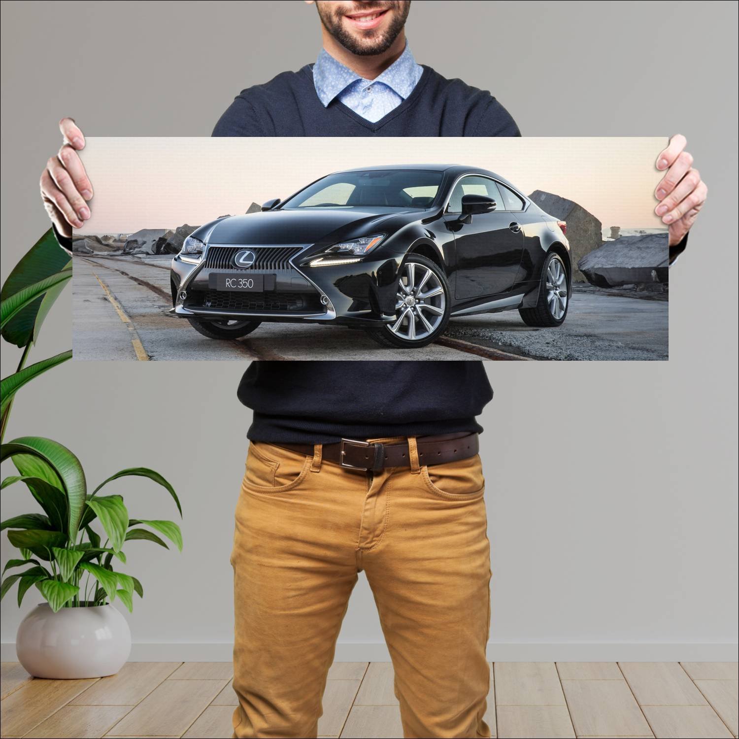 Cuadro grande 30x80cm 2014 lexus rc au auto 378 Lexus