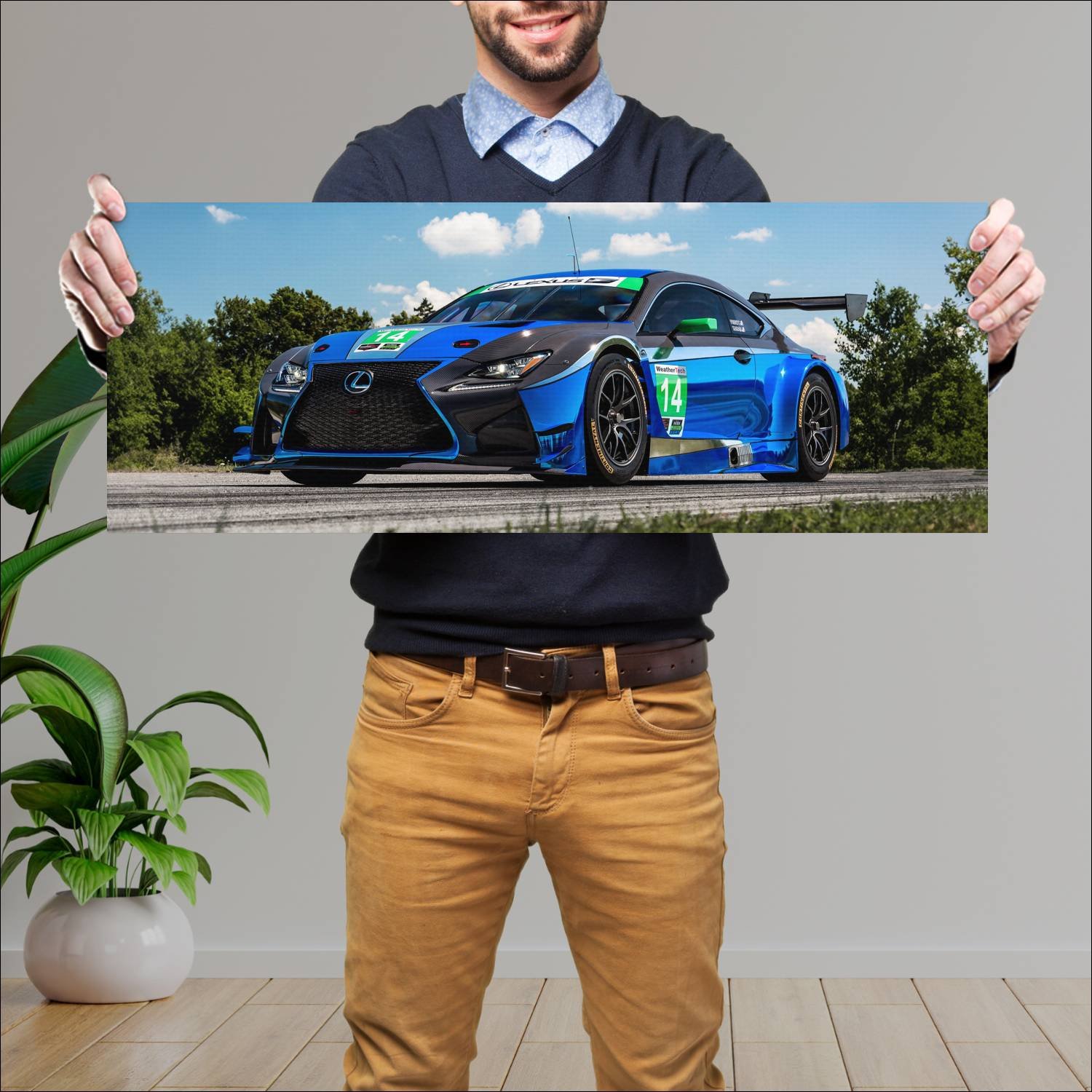 Cuadro grande 30x80cm 2014 lexus rc f gt3 auto 382 Lexus