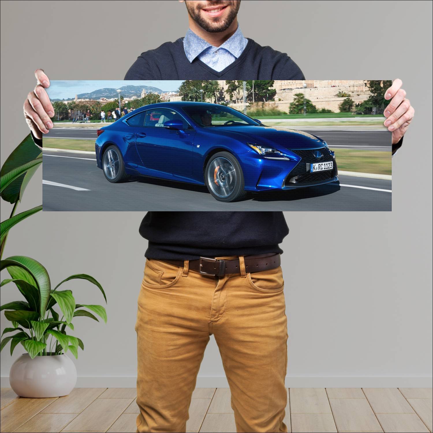 Cuadro grande 30x80cm 2014 lexus rc f sport auto 384 Lexus