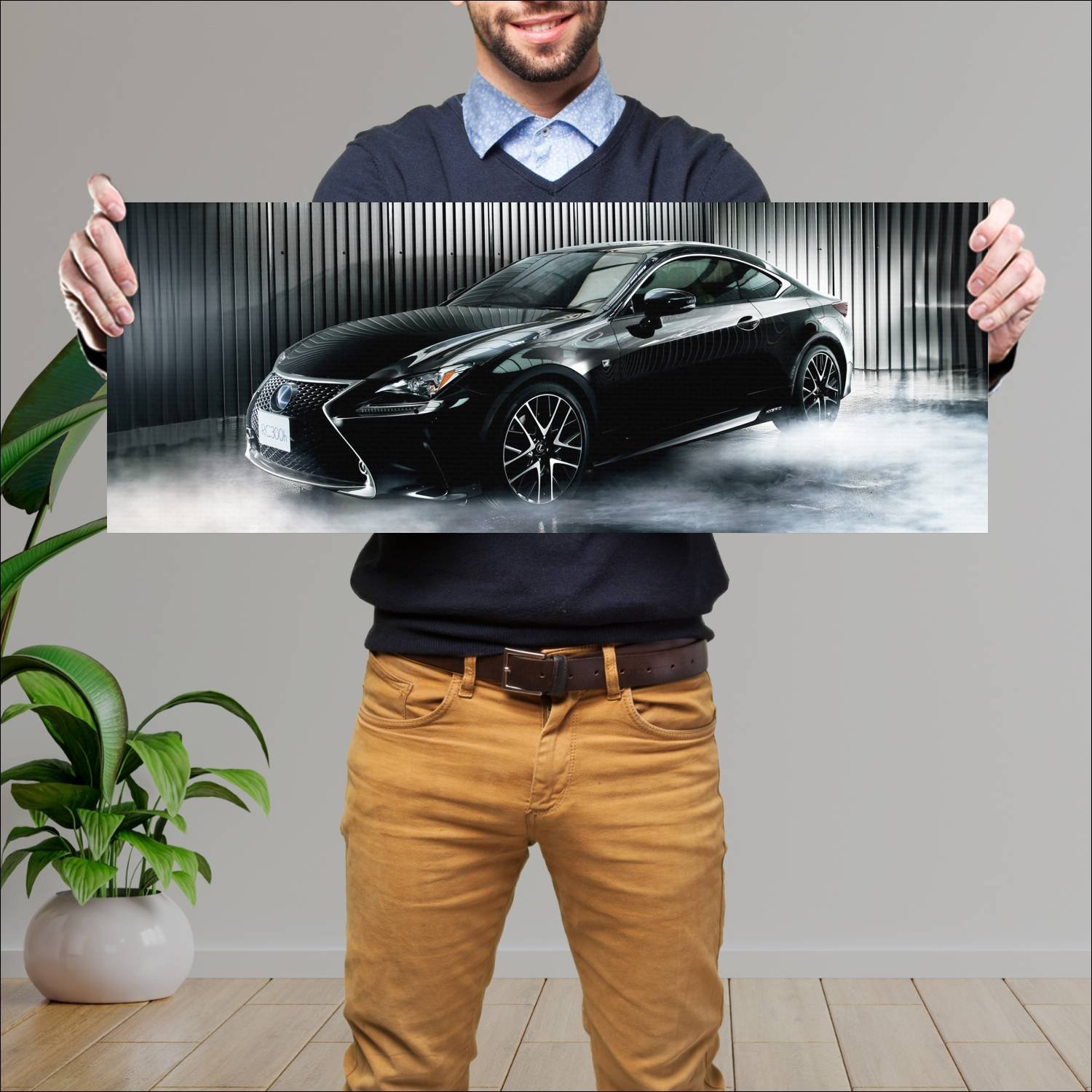 Cuadro grande 30x80cm 2014 lexus rc hybrid f sport 389 Lexus