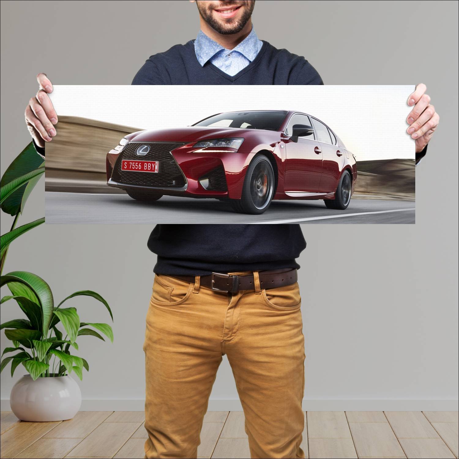 Cuadro grande 30x80cm 2015 lexus gs f auto 398 Lexus