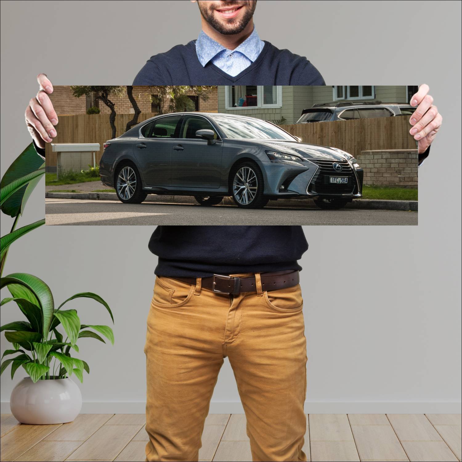 Cuadro grande 30x80cm 2015 lexus gs hybrid au Lexus