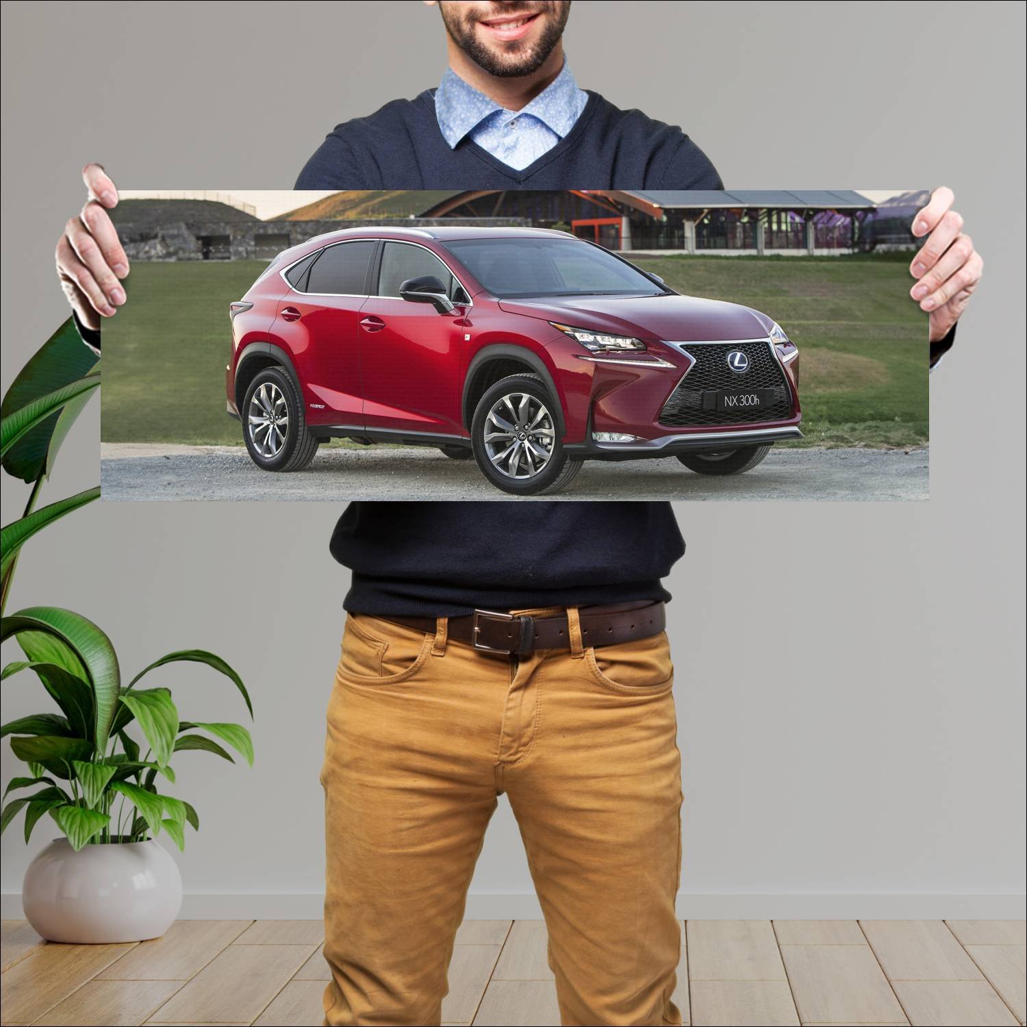 Cuadro grande 30x80cm 2015 lexus nx hybrid f sport 419 Lexus