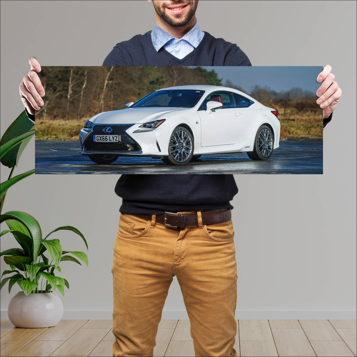 Cuadro grande 30x80cm 2015 lexus rc hybrid f sport 432 Lexus