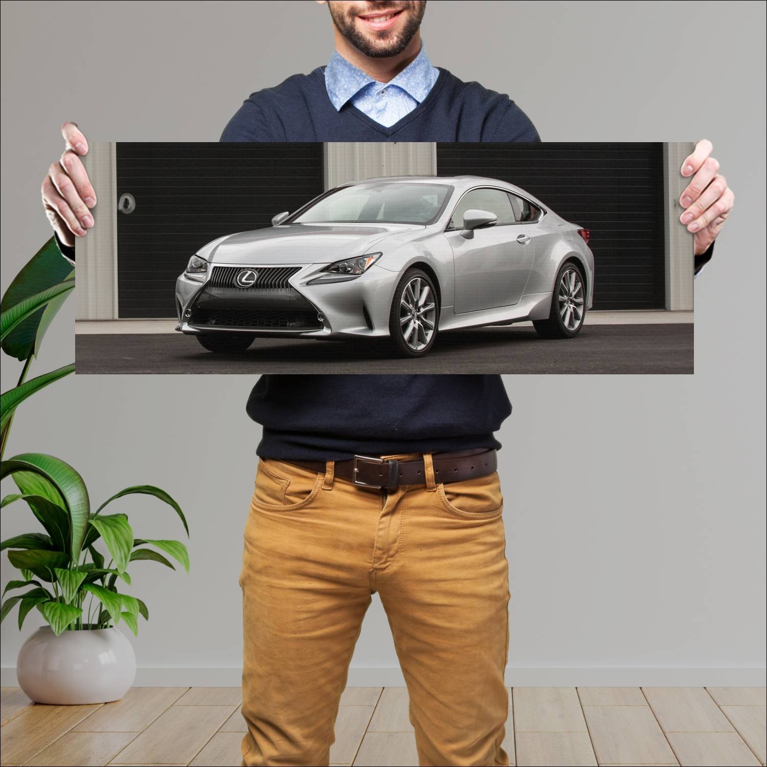 Cuadro grande 30x80cm 2015 lexus rc us auto 436 Lexus