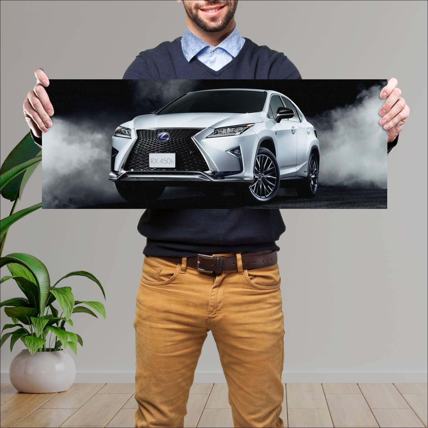 Cuadro grande 30x80cm 2015 lexus rx hybrid f sport 444 Lexus
