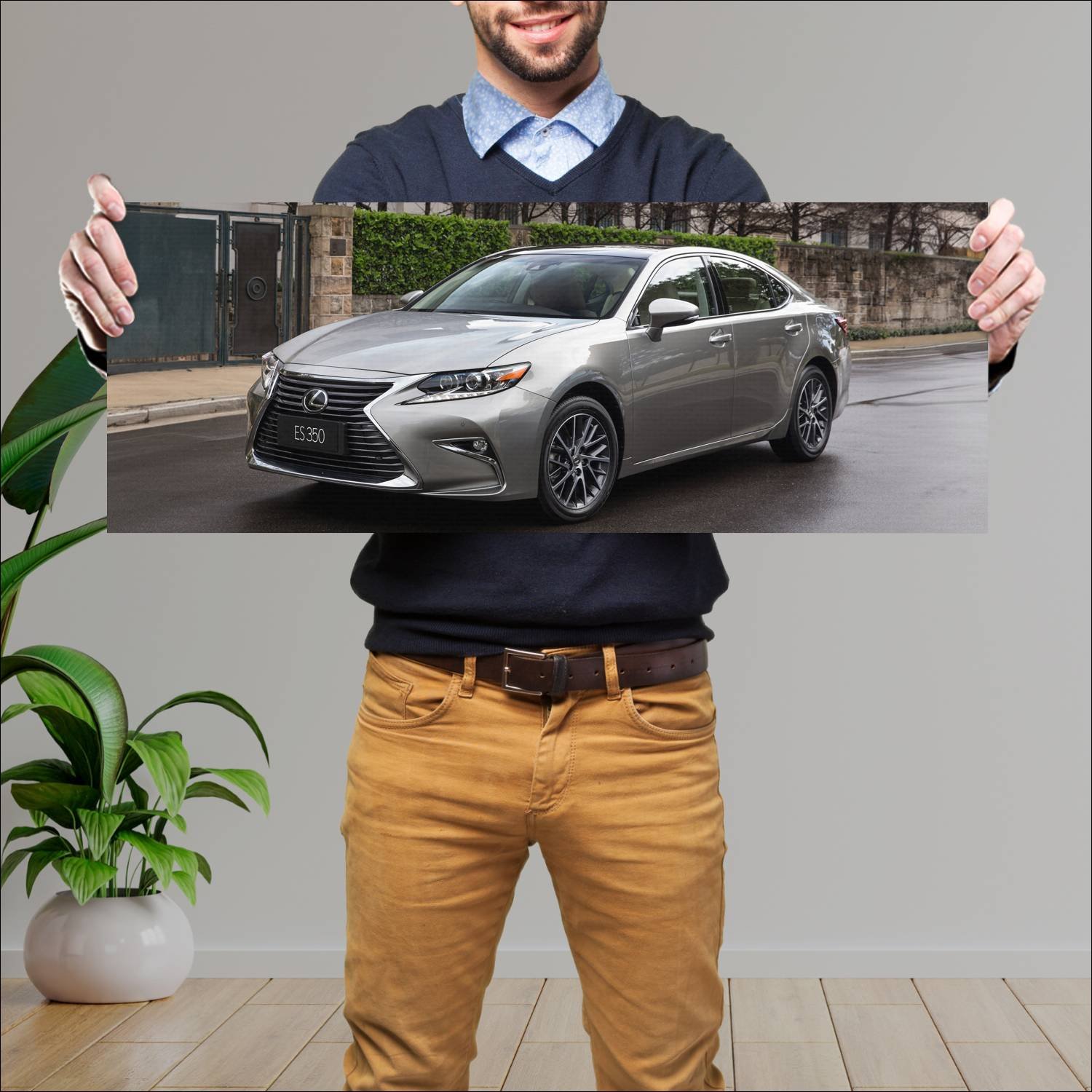 Cuadro grande 30x80cm 2016 lexus es au auto 449 Lexus