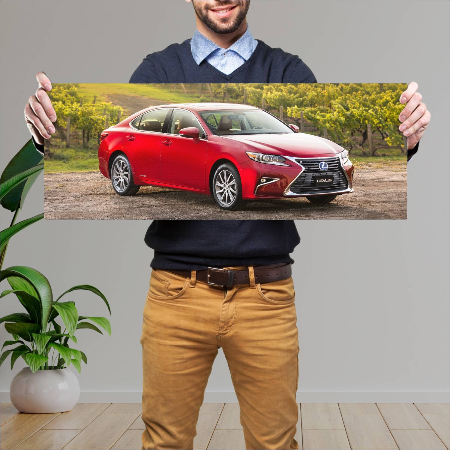 Cuadro grande 30x80cm 2016 lexus es hybrid auto 451 Lexus