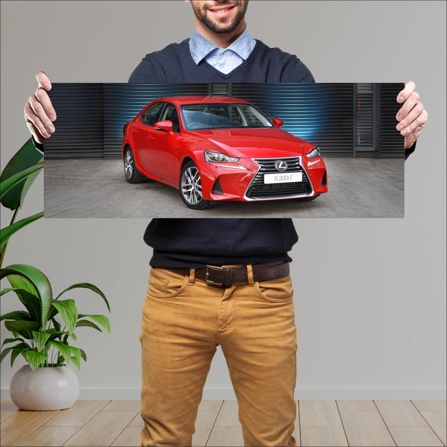 Cuadro grande 30x80cm 2016 lexus is za auto 474 Lexus