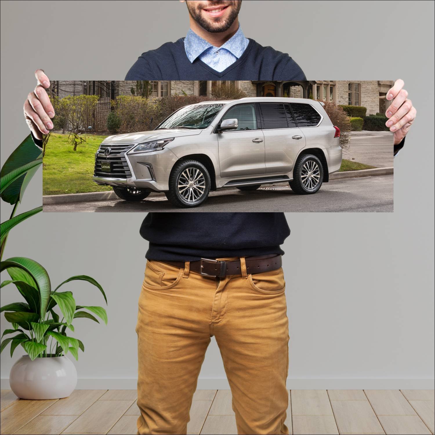 Cuadro grande 30x80cm 2016 lexus lx auto 476 Lexus
