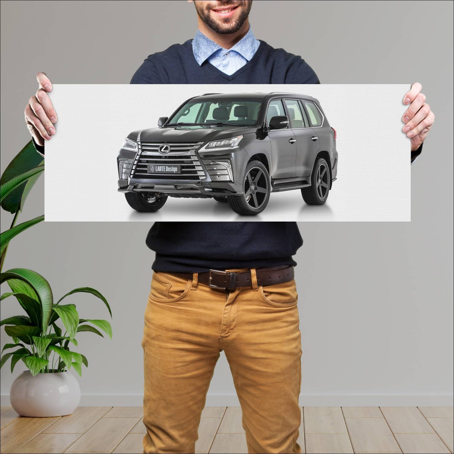 Cuadro grande 30x80cm 2016 lexus lx by larte desig 478 Lexus