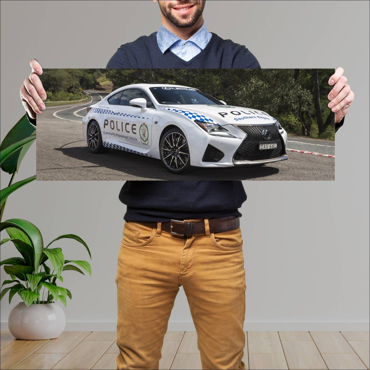 Cuadro grande 30x80cm 2016 lexus rc f police au 69 482 Lexus