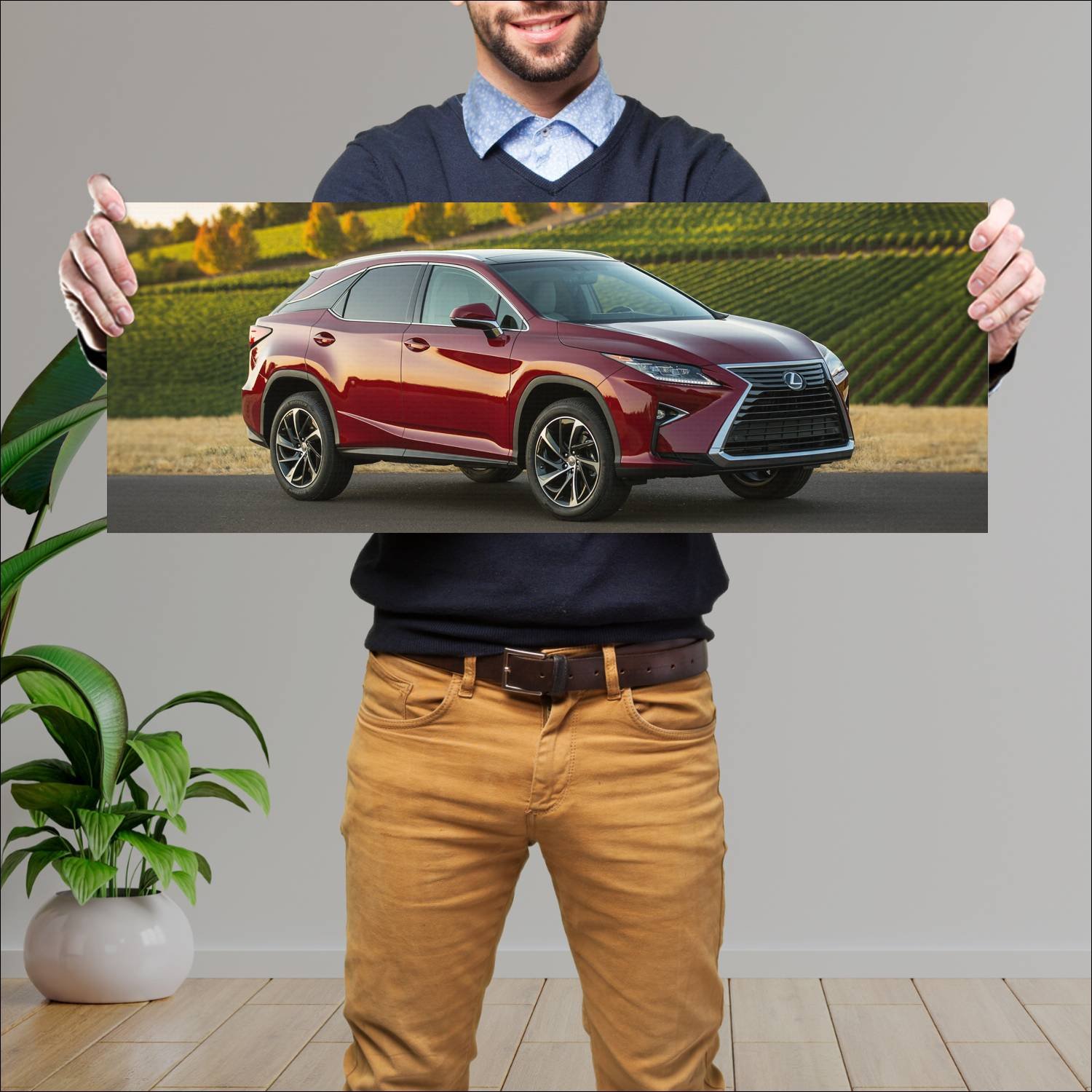 Cuadro grande 30x80cm 2016 lexus rx us auto 488 Lexus