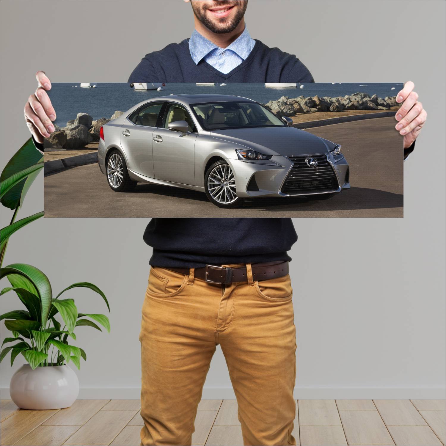 Cuadro grande 30x80cm 2017 lexus is us auto 504 Lexus