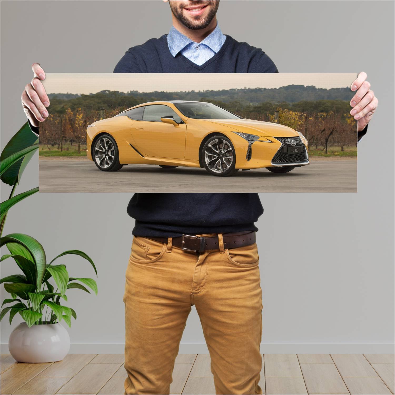Cuadro grande 30x80cm 2017 lexus lc au auto 505 Lexus