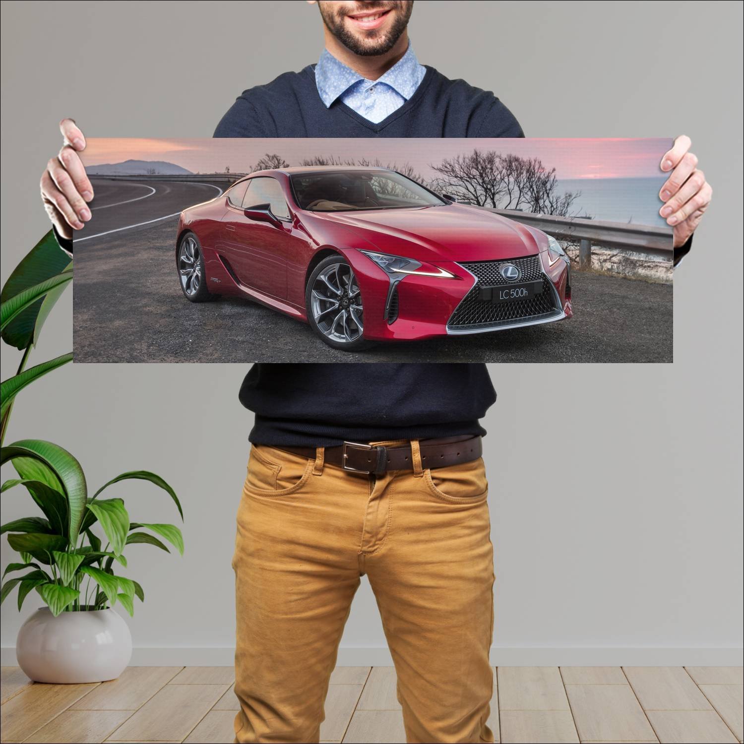 Cuadro grande 30x80cm 2017 lexus lc hybrid au Lexus