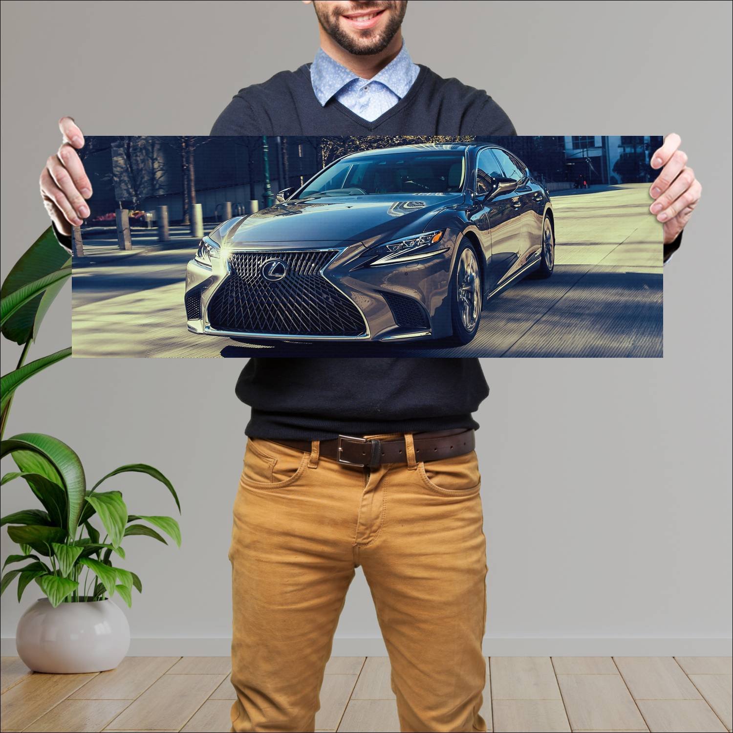 Cuadro grande 30x80cm 2017 lexus ls hybrid jp Lexus