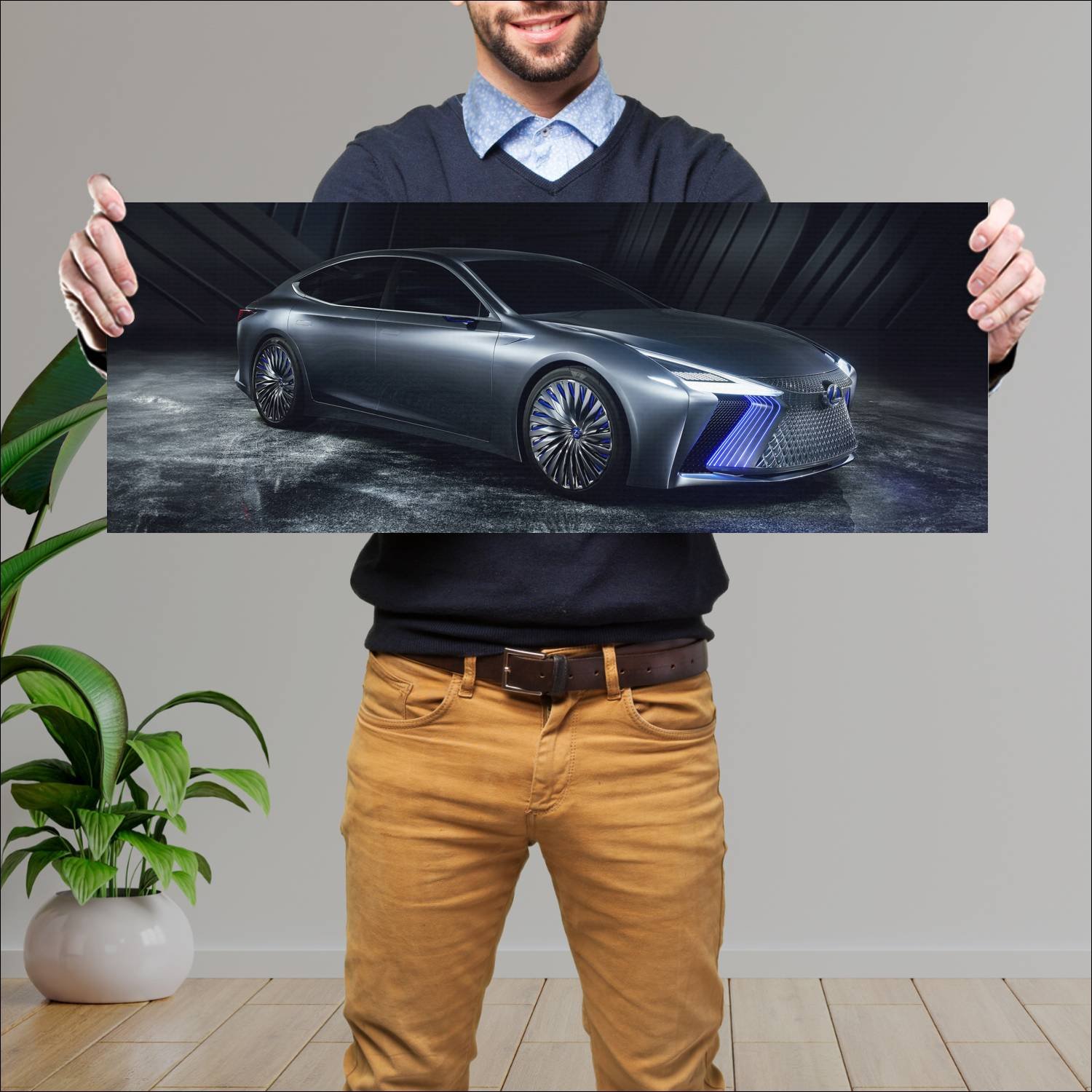 Cuadro grande 30x80cm 2017 lexus ls plus concept 7 518 Lexus