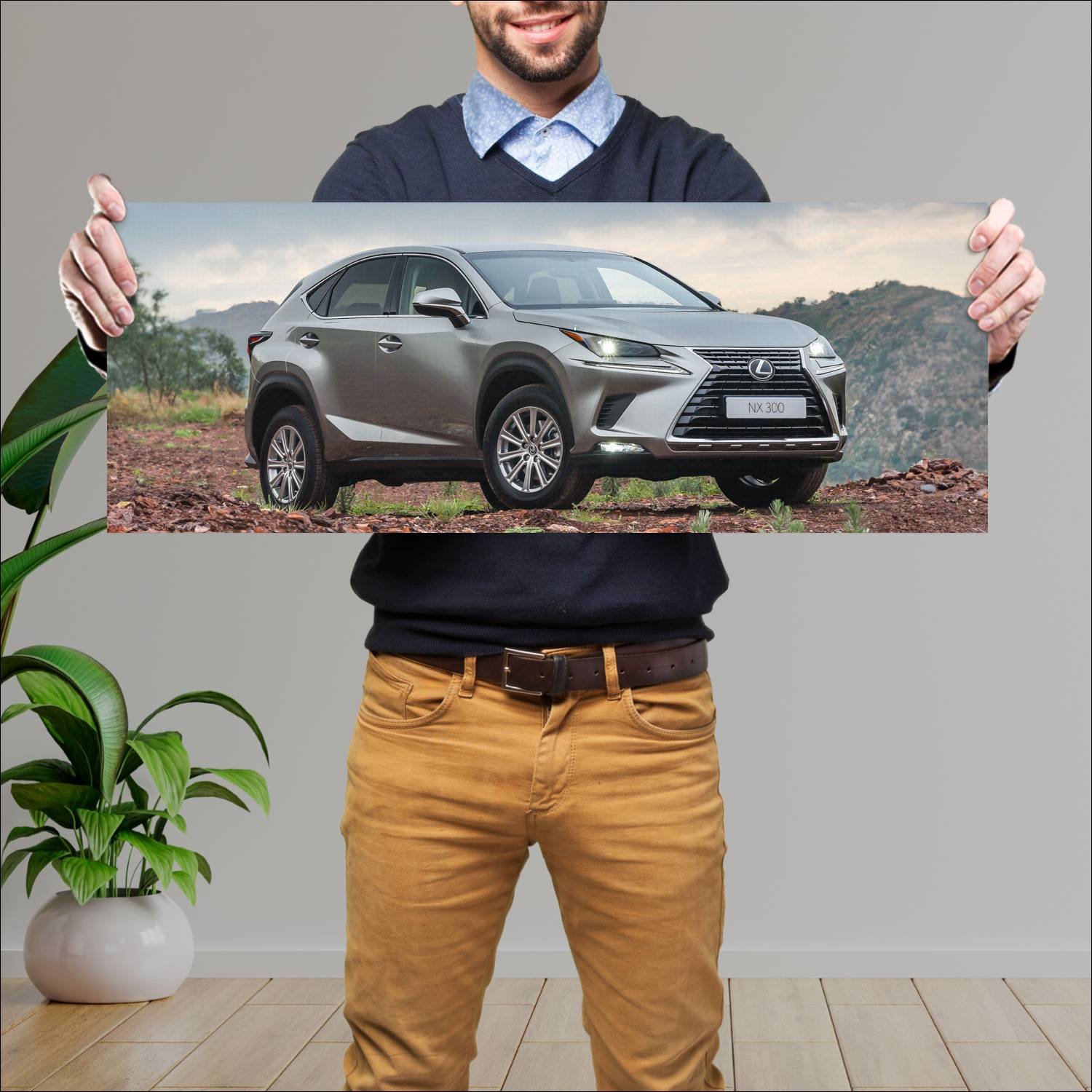 Cuadro grande 30x80cm 2017 lexus nx za auto 527 Lexus