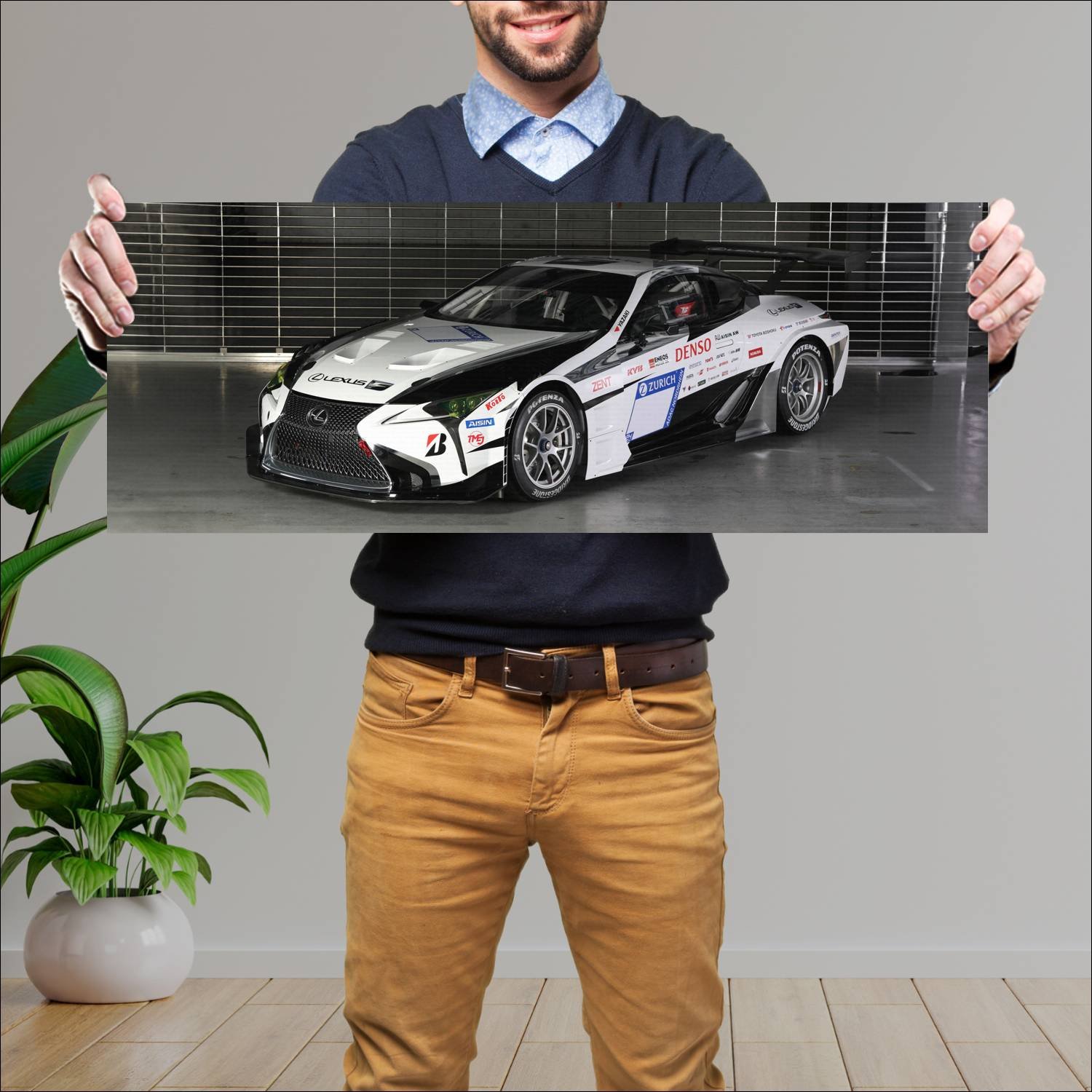 Cuadro grande 30x80cm 2018 lexus lc by gazoo racin 534 Lexus