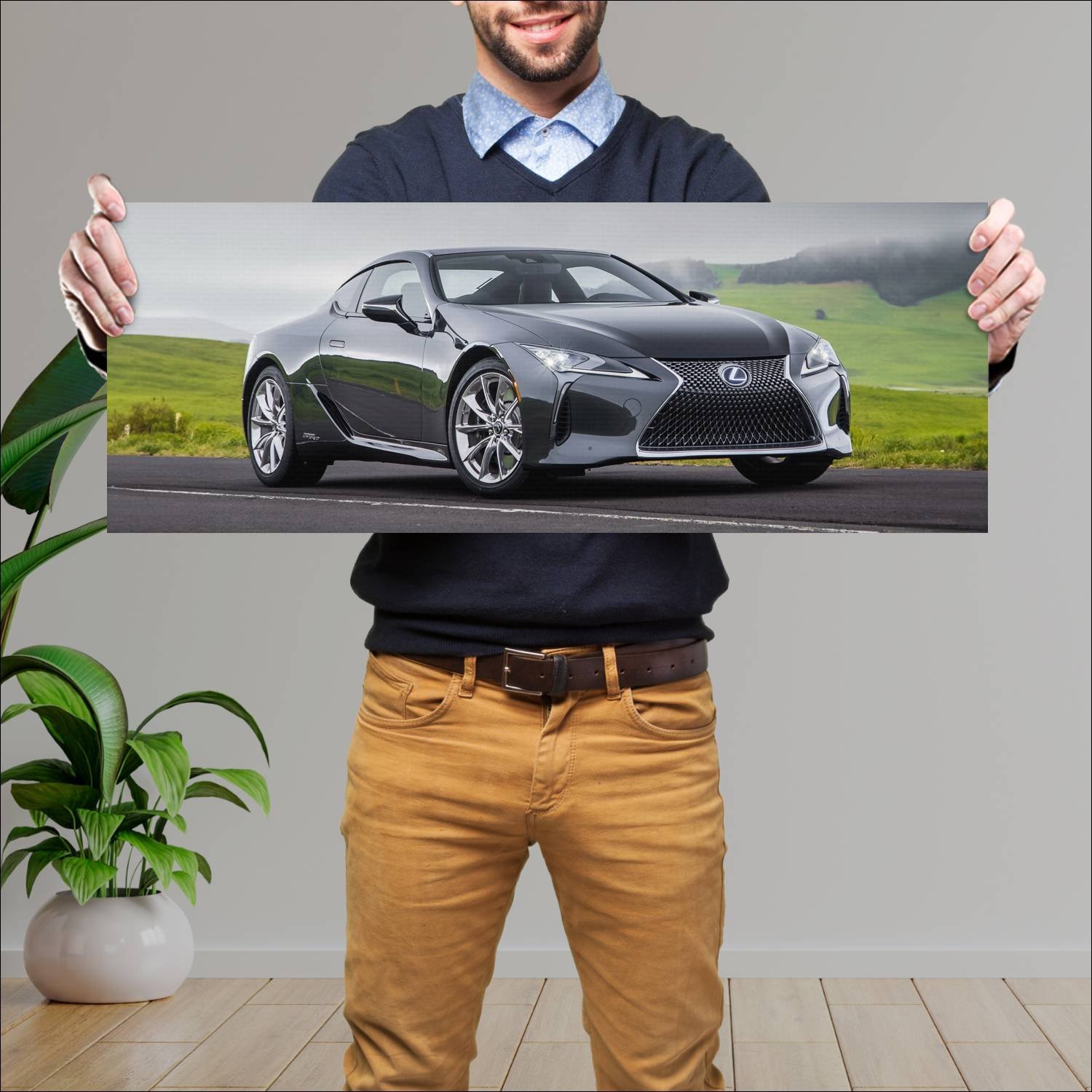 Cuadro grande 30x80cm 2018 lexus lc hybrid us Lexus